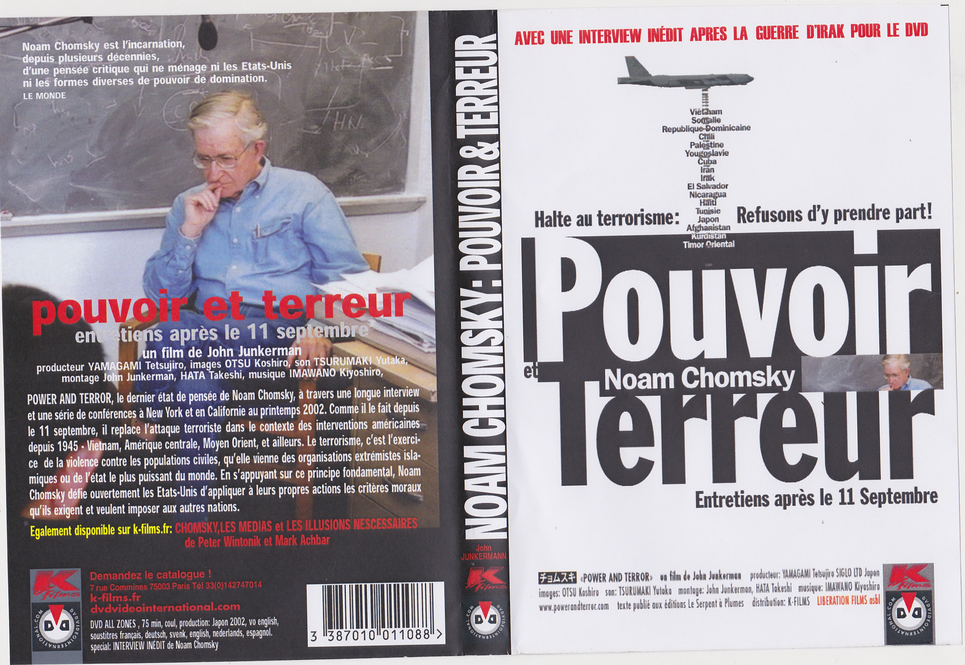 Jaquette DVD Noam Chomsky - Pouvoir et terreur