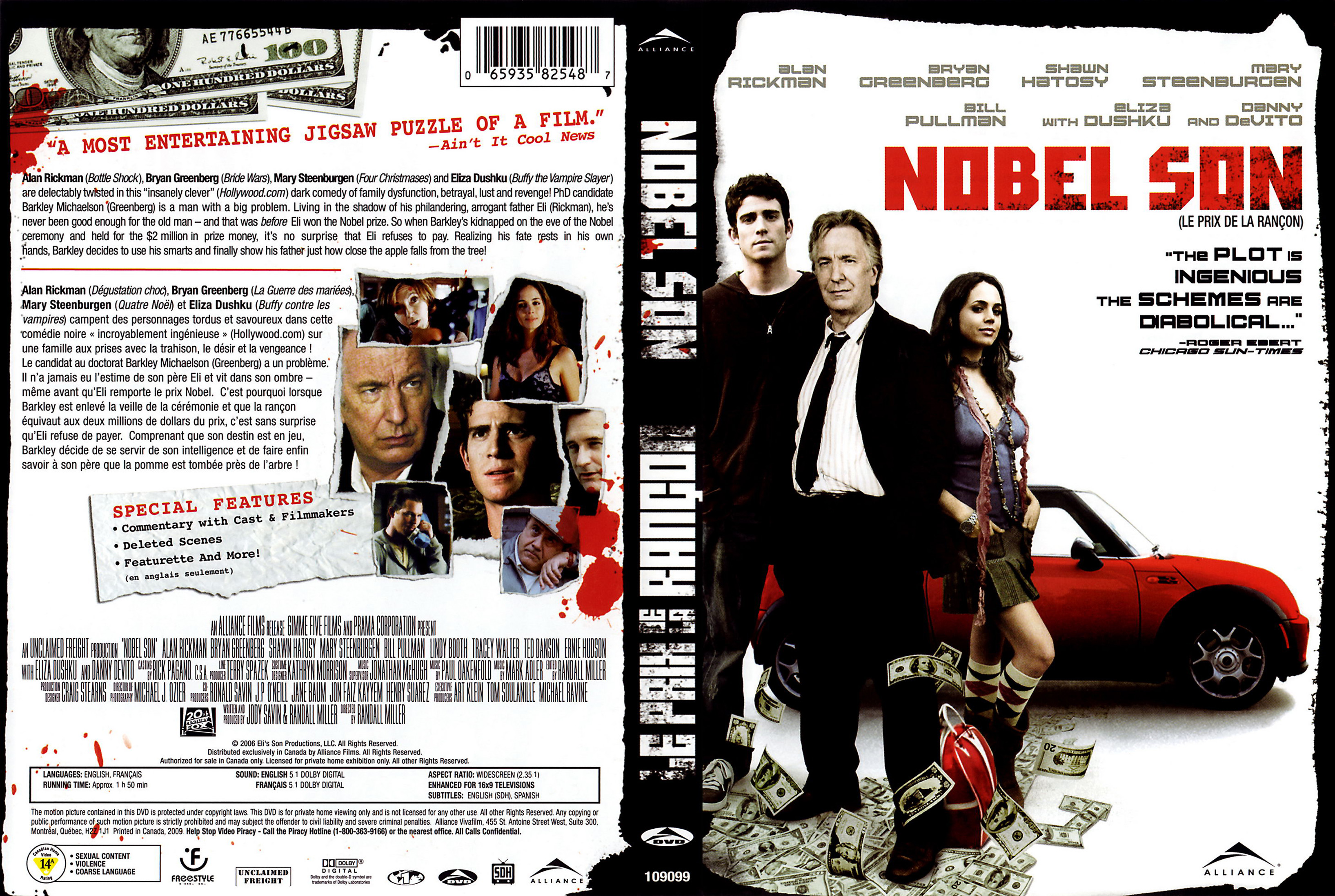 Jaquette DVD Nobel son - Le prix de la rancon (Canadienne)