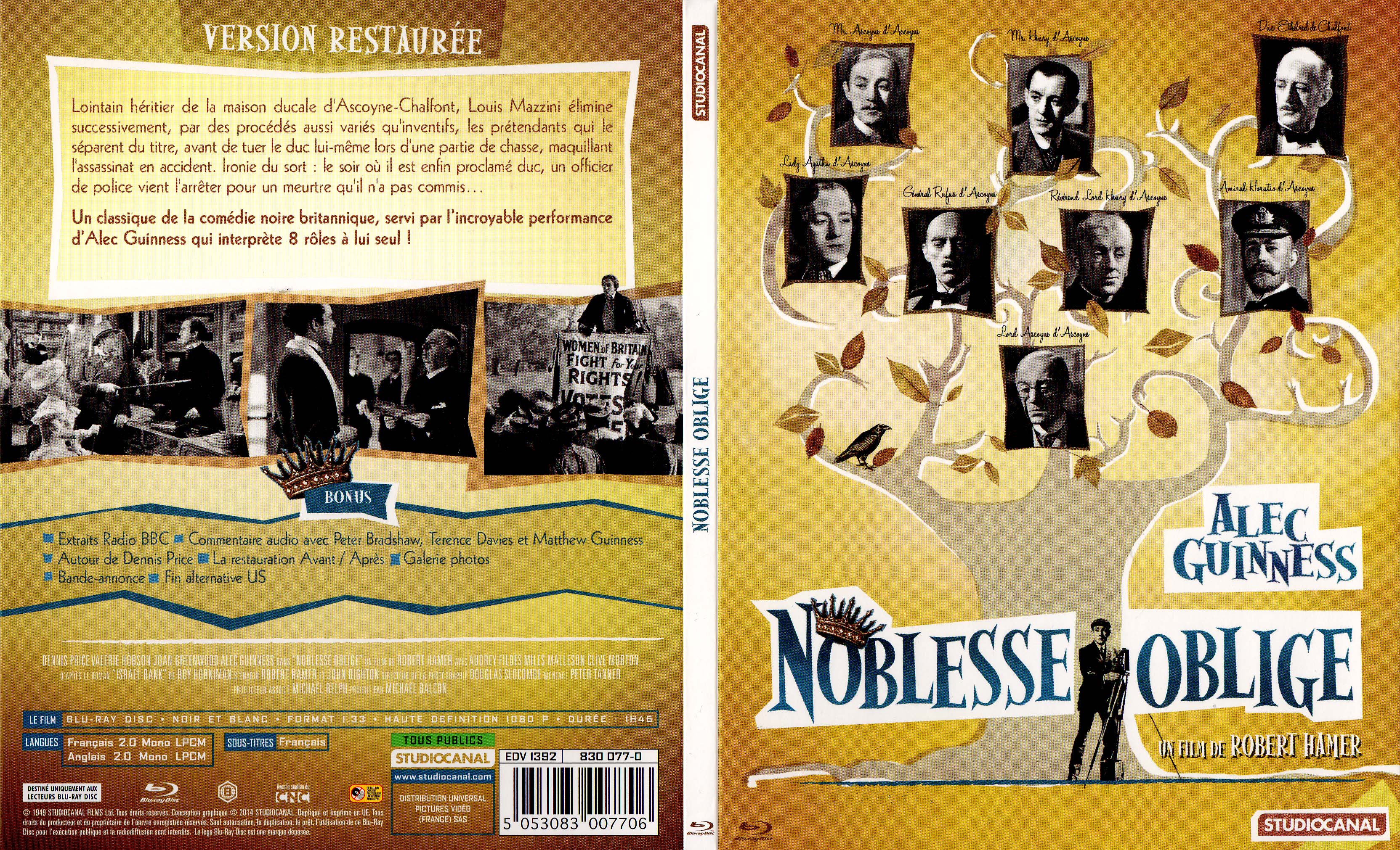 Jaquette DVD Noblesse oblige (BLU-RAY)