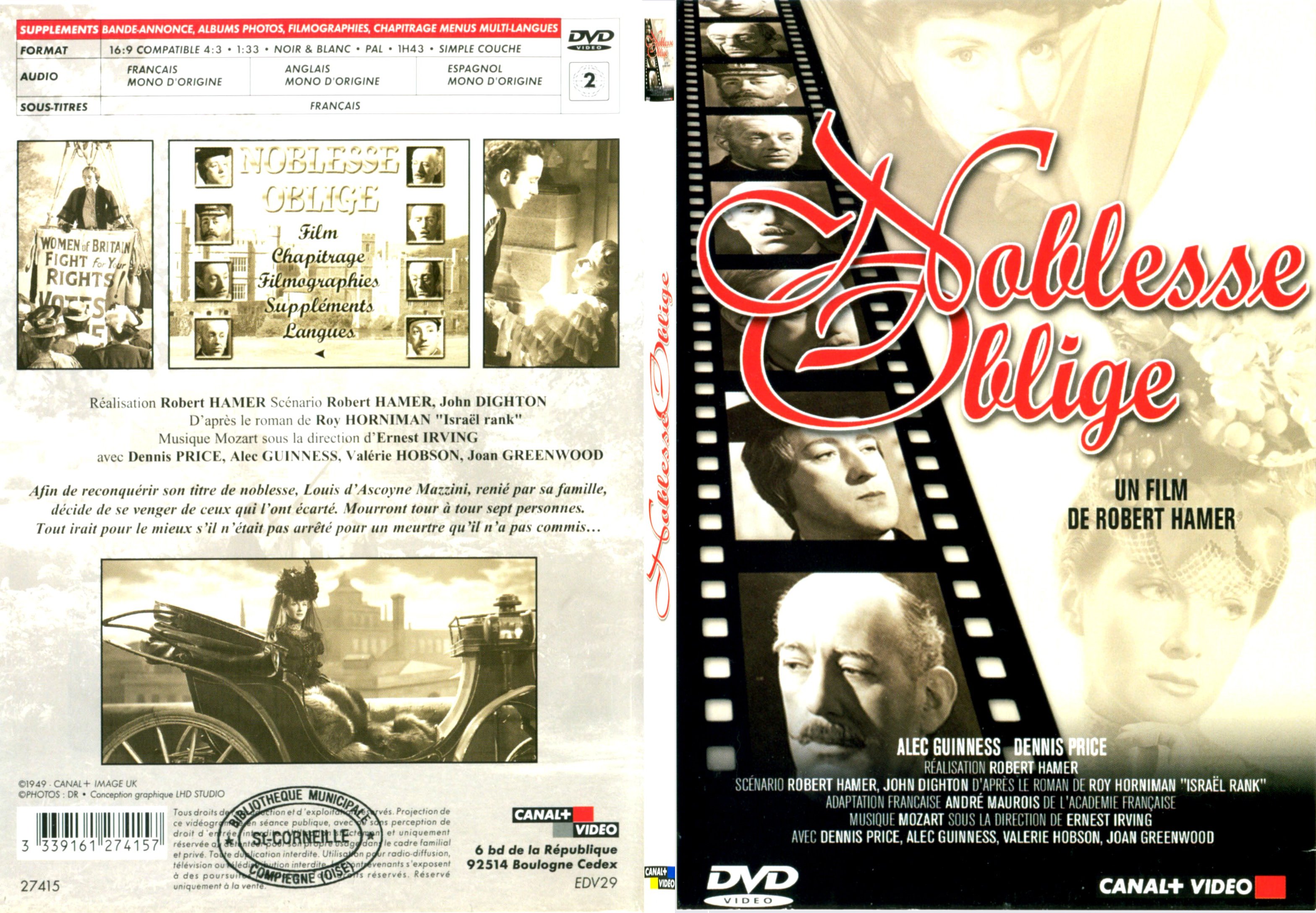 Jaquette DVD Noblesse oblige - SLIM