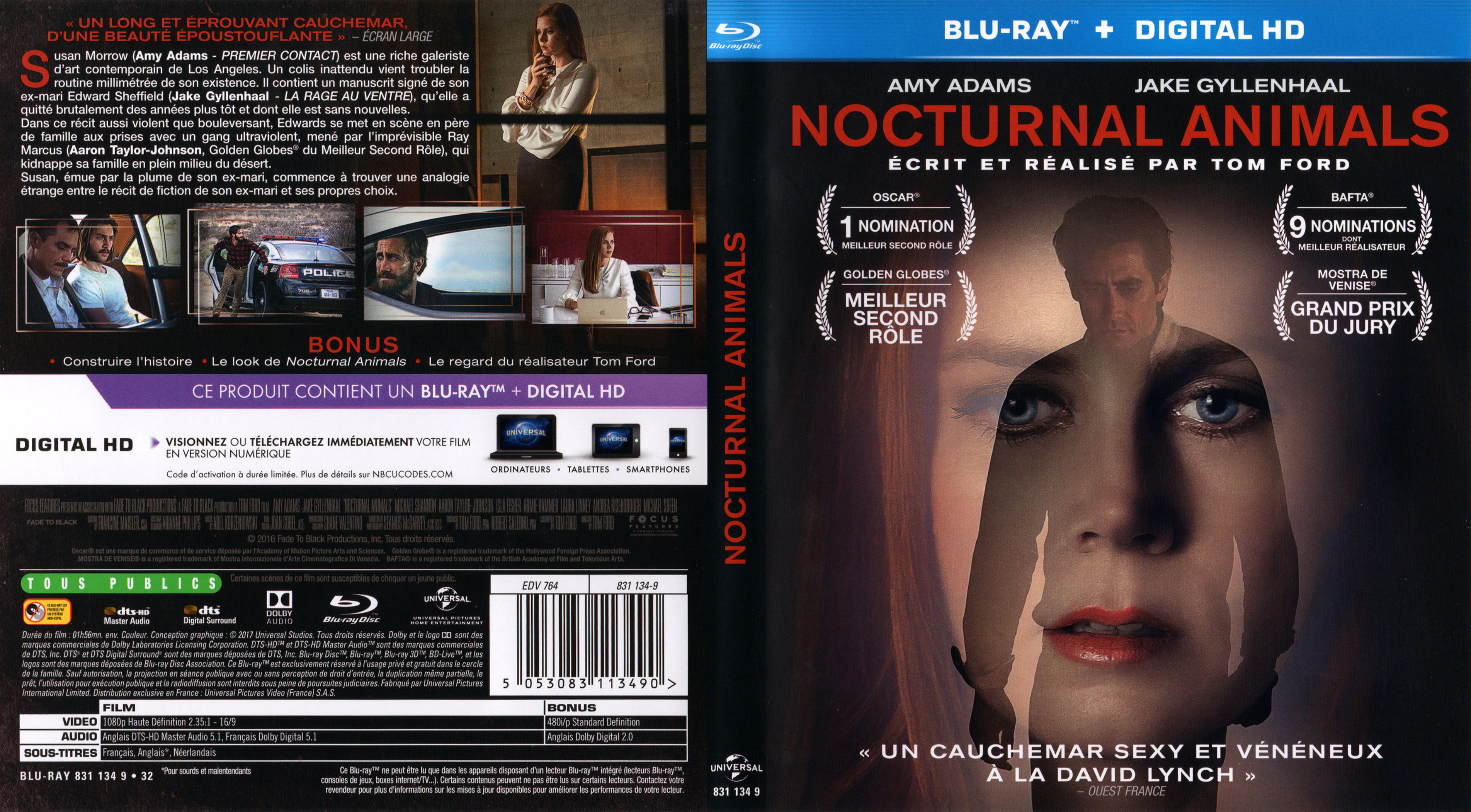Jaquette DVD de Nocturnal animals (BLU-RAY) - Cinéma Passion
