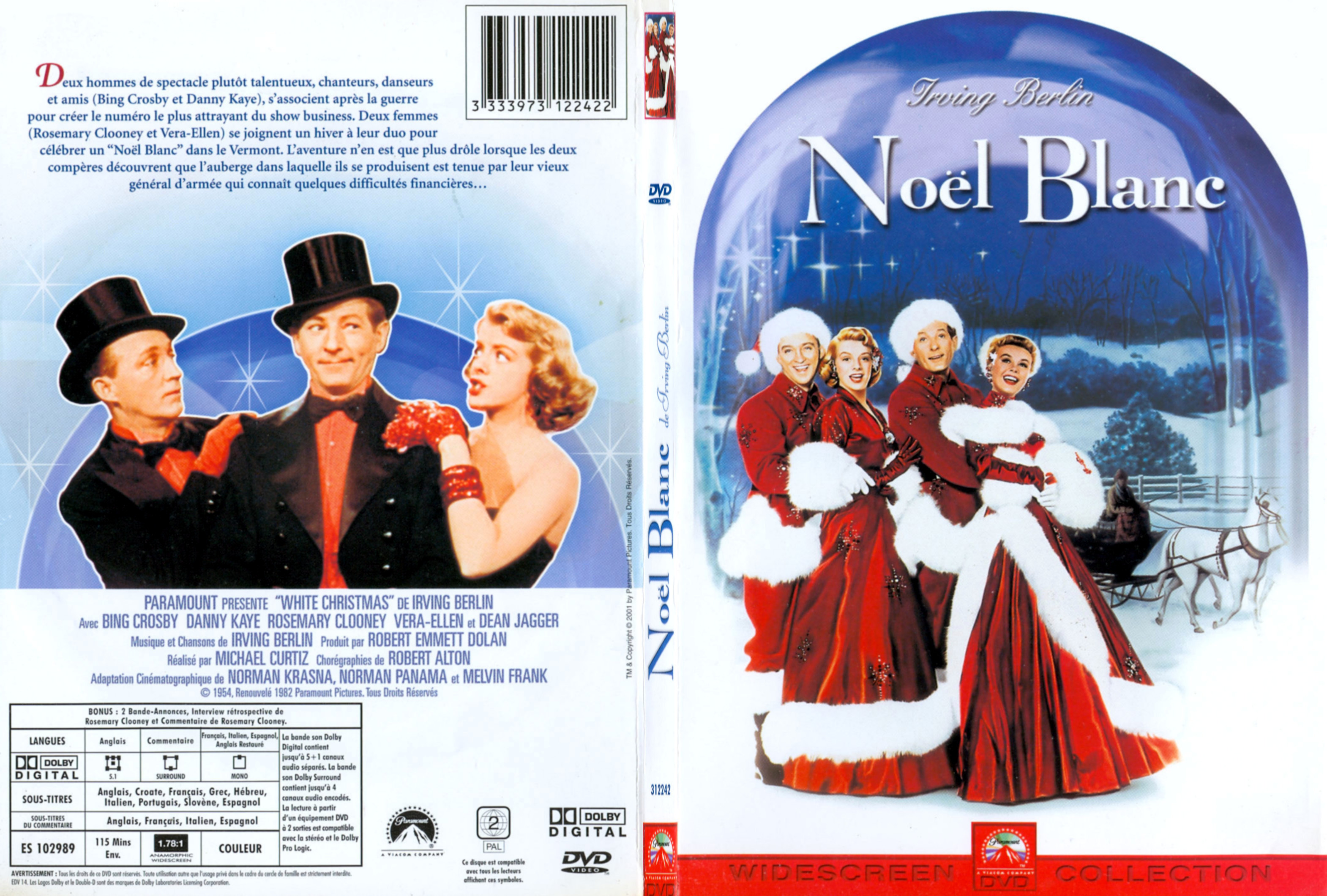 Jaquette DVD Noel blanc - SLIM