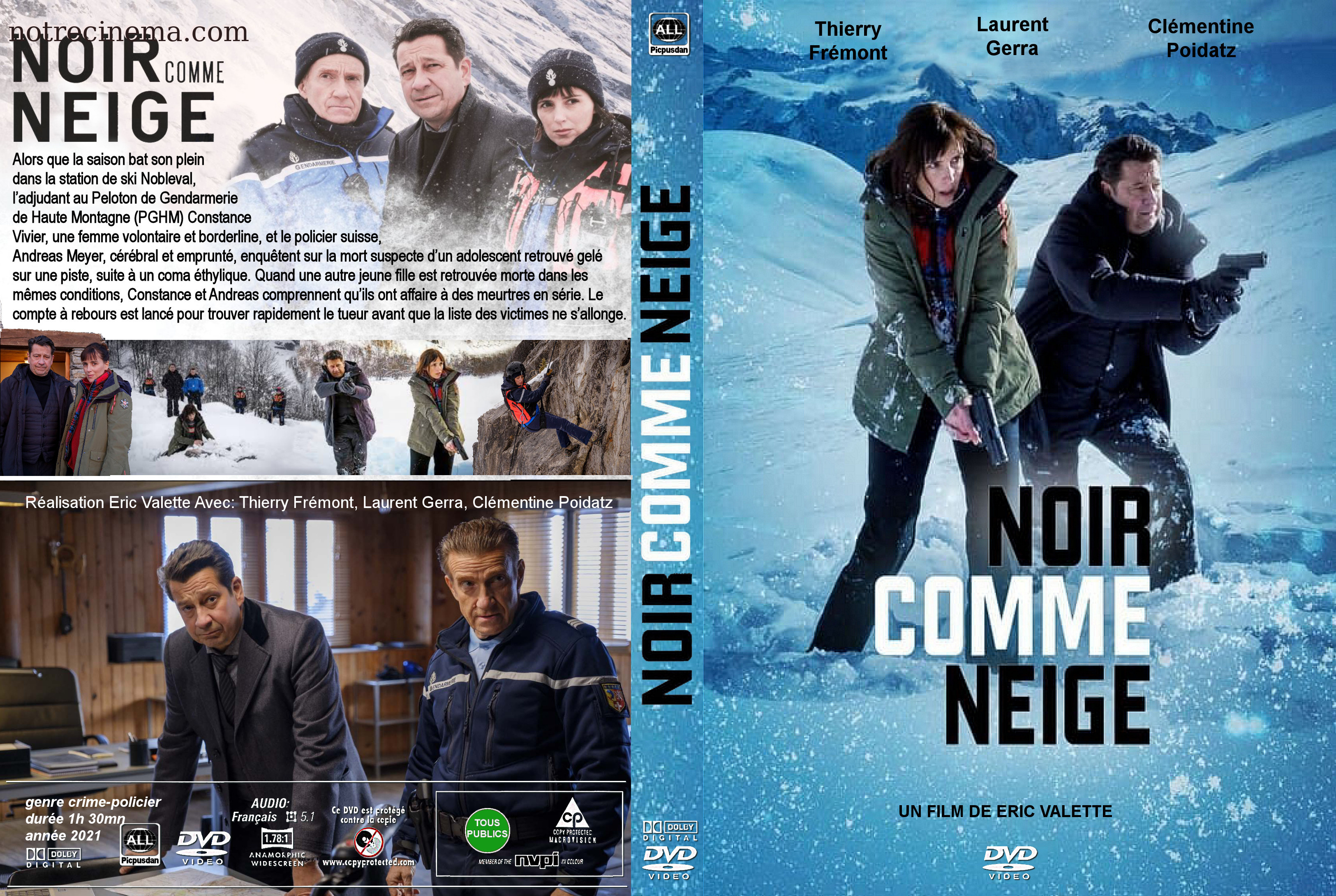 Jaquette DVD Noir comme neige custom