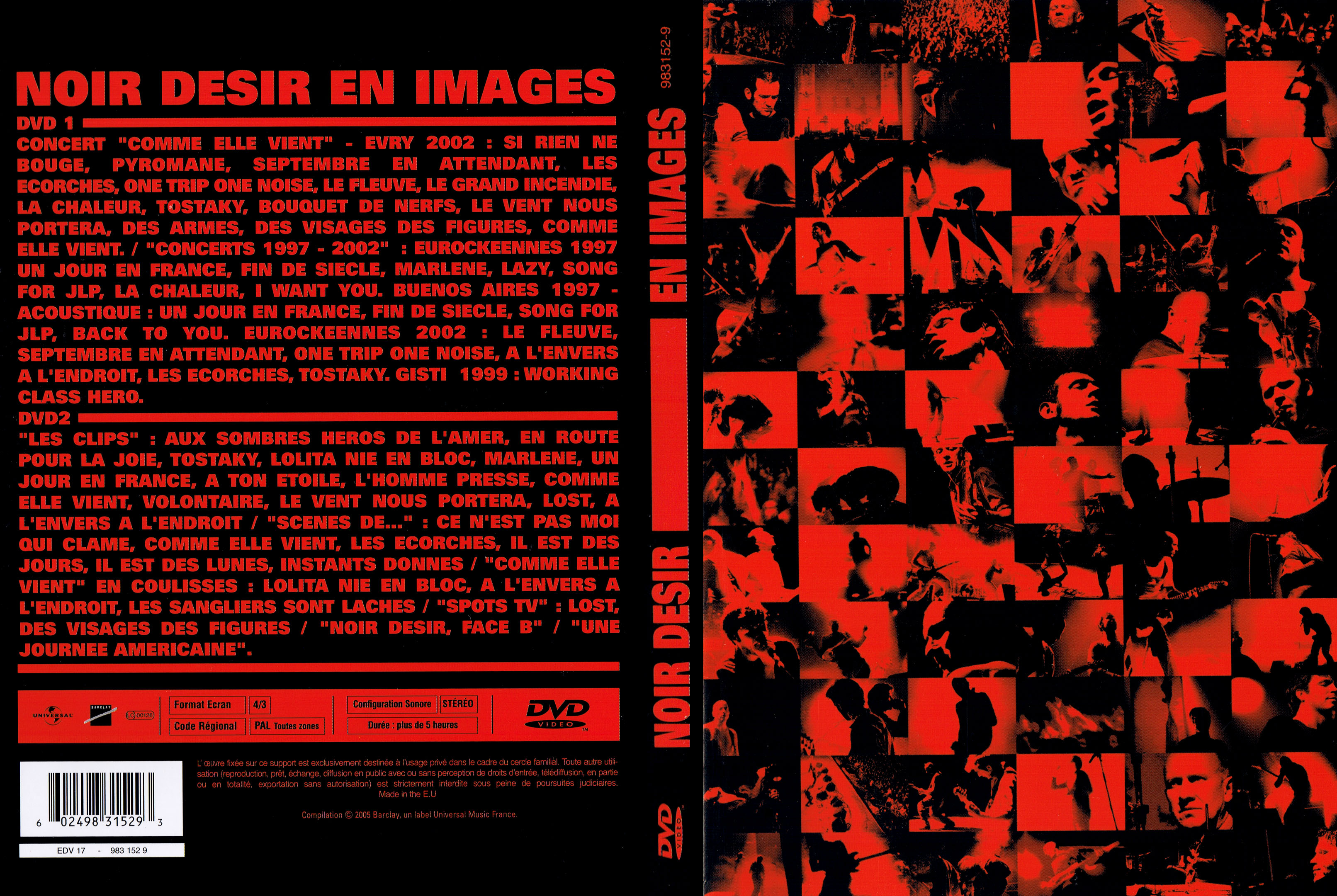 Jaquette DVD Noir dsir en image