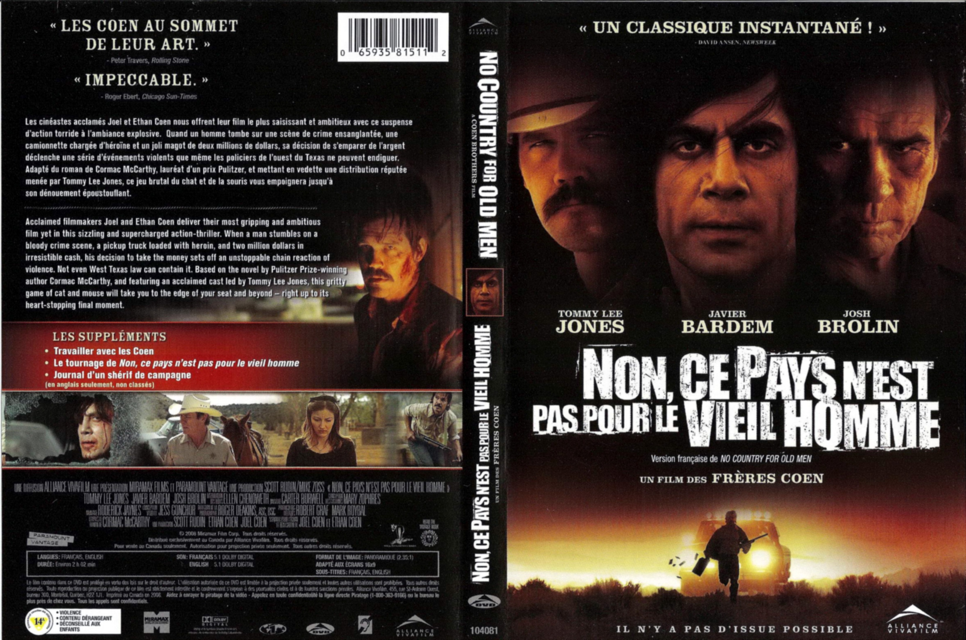 Jaquette DVD Non ce pays n