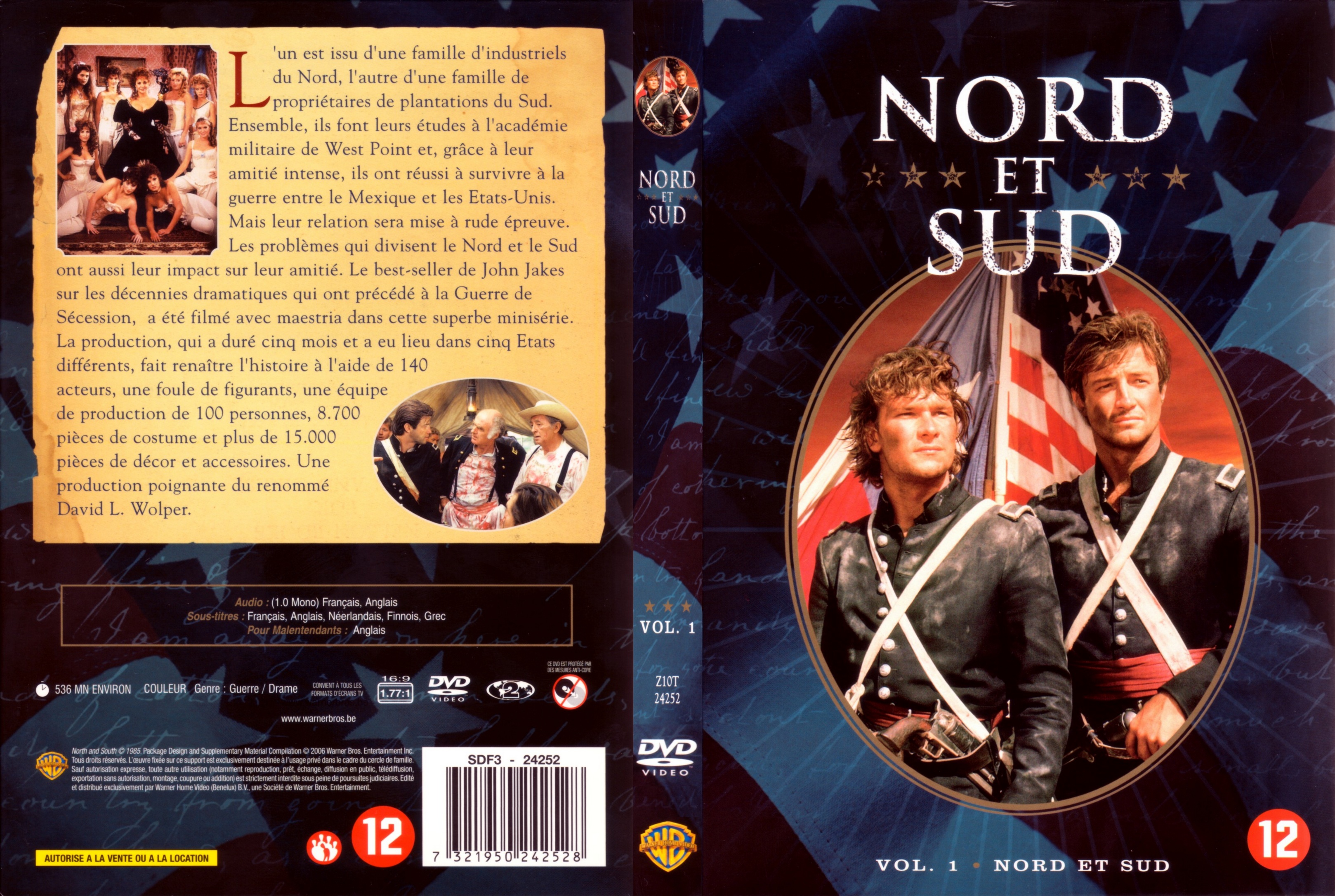 Jaquette DVD Nord et sud vol 1 COFFRET