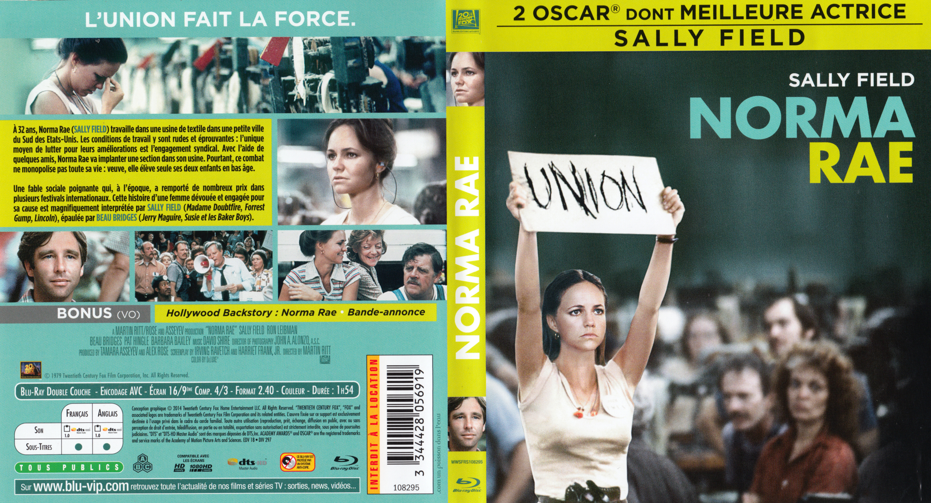 Jaquette DVD Norma Rae (BLU-RAY)