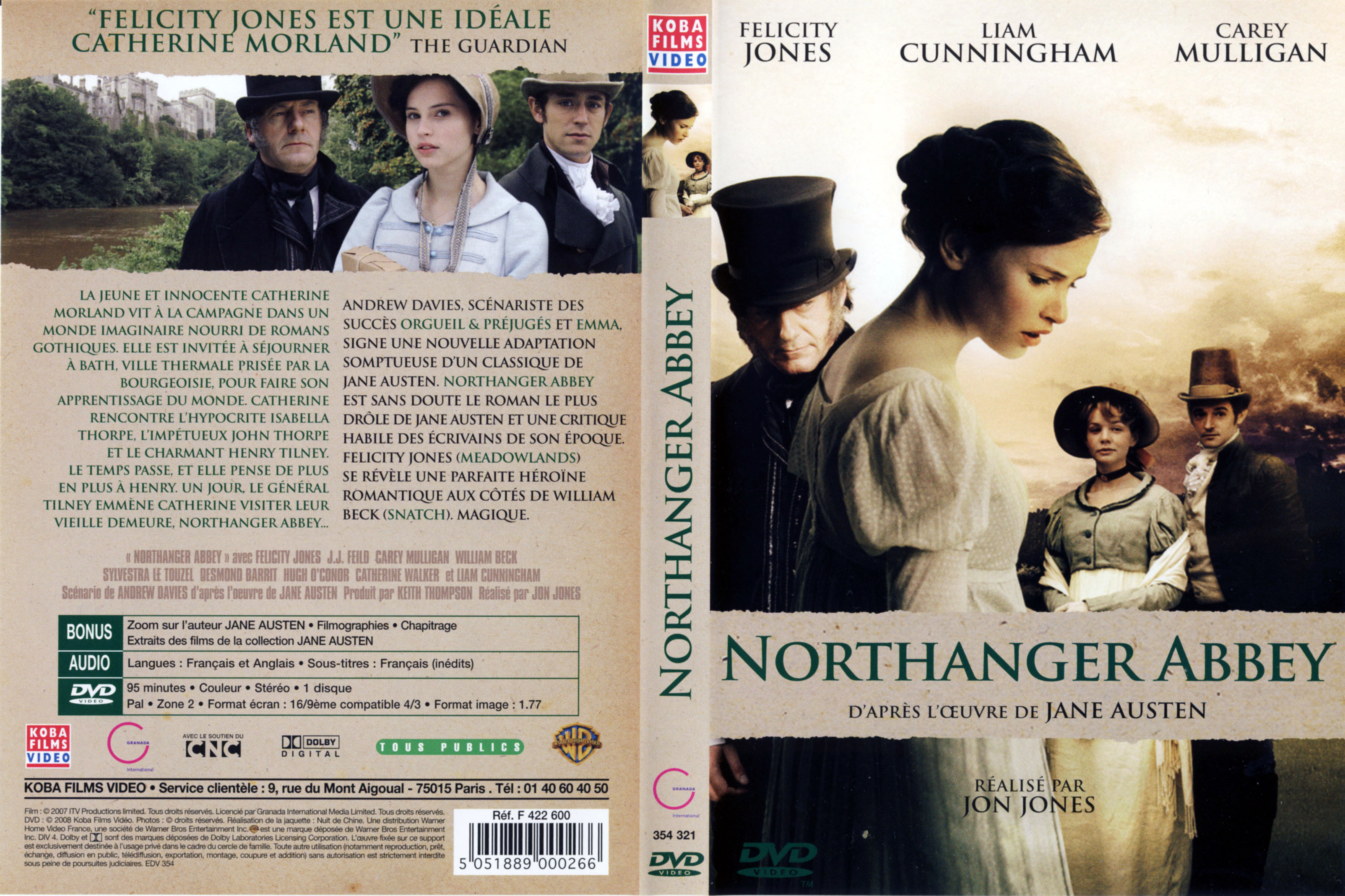 Jaquette DVD Northanger abbey