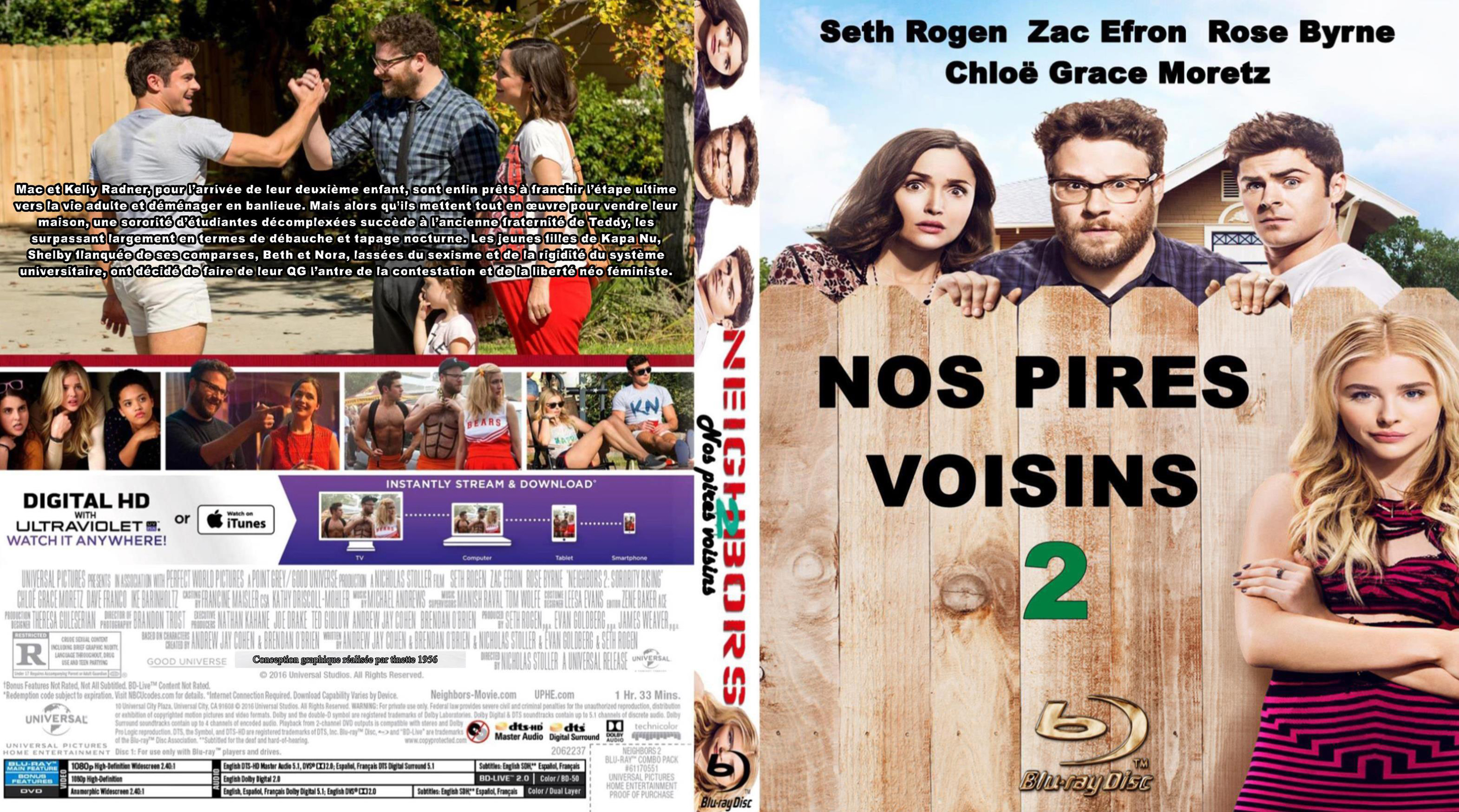 Jaquette DVD Nos Pires Voisins 2 custom (BLU-RAY)