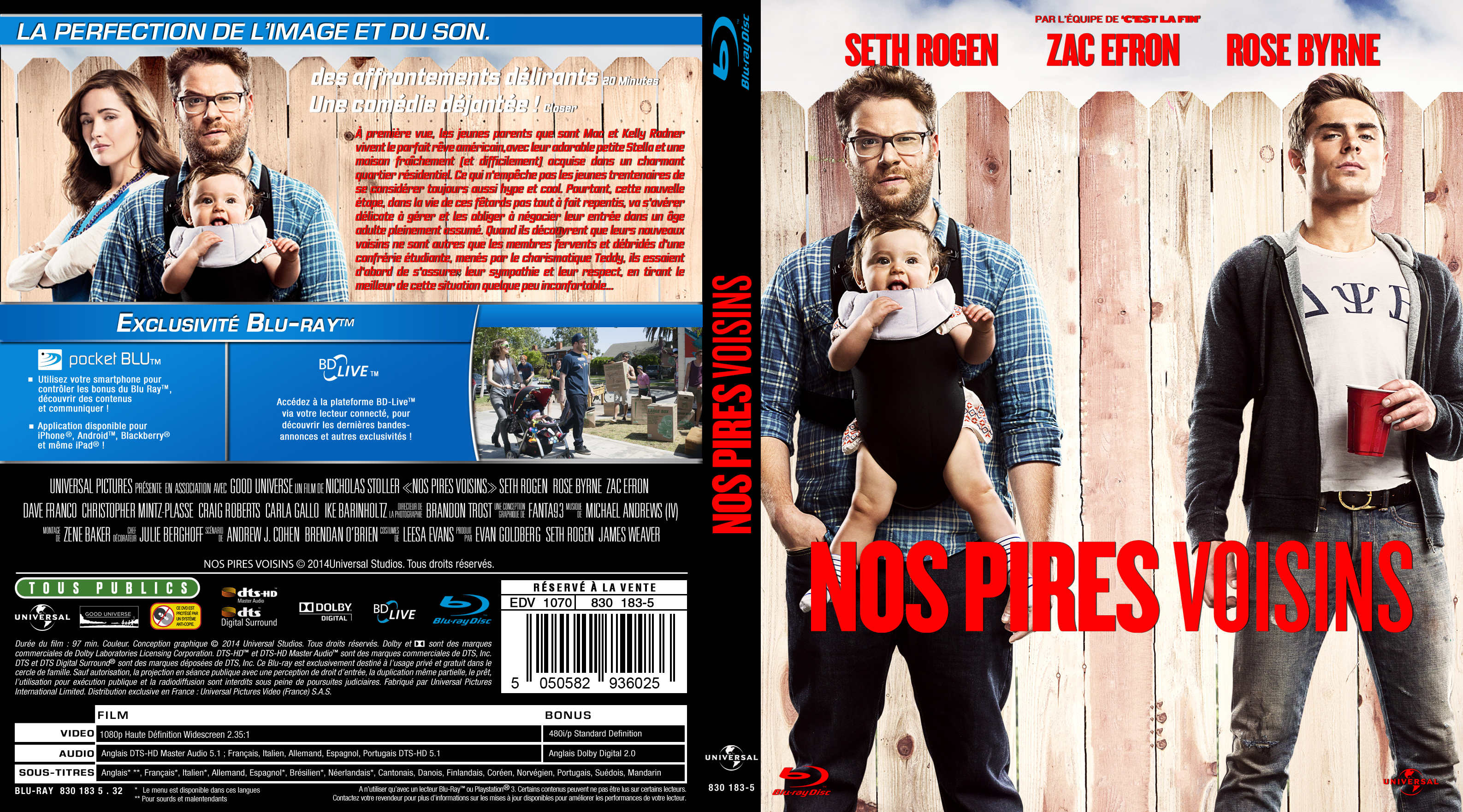 Jaquette DVD Nos Pires Voisins custom (BLU-RAY)