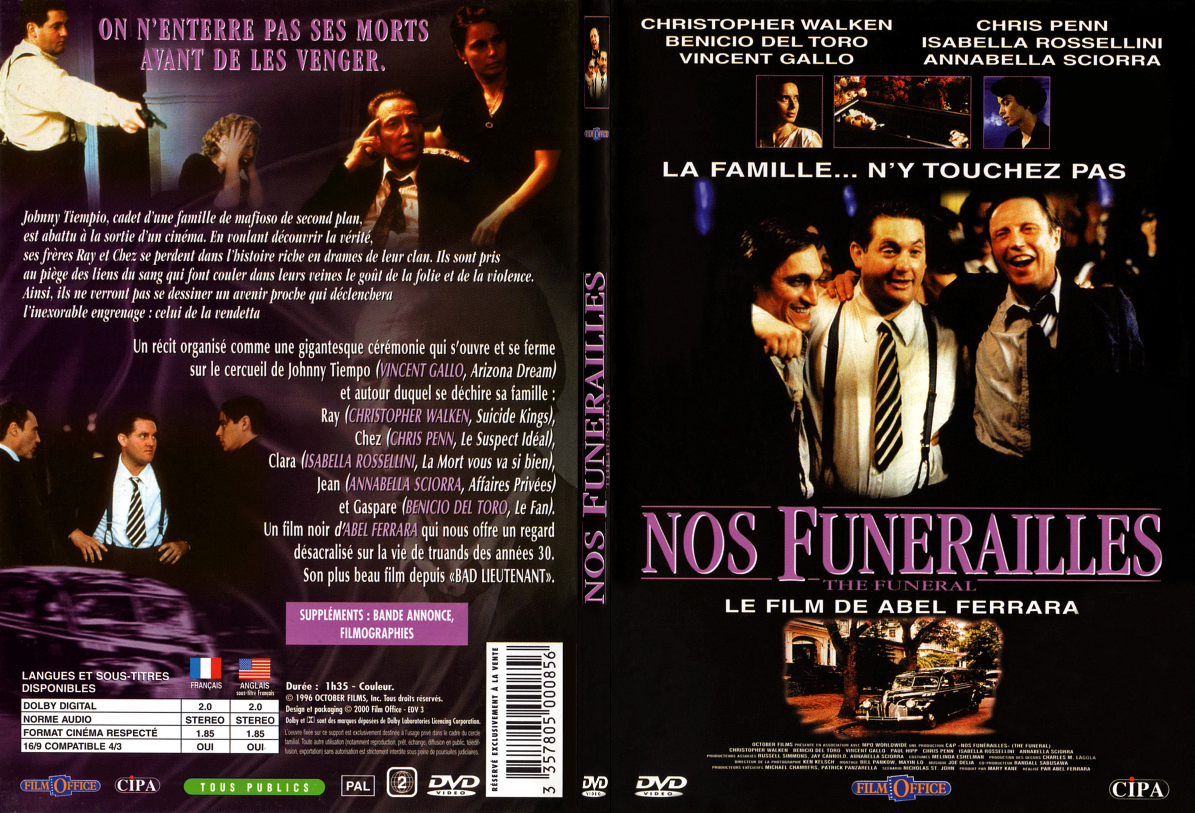 Jaquette DVD Nos funerailles - SLIM