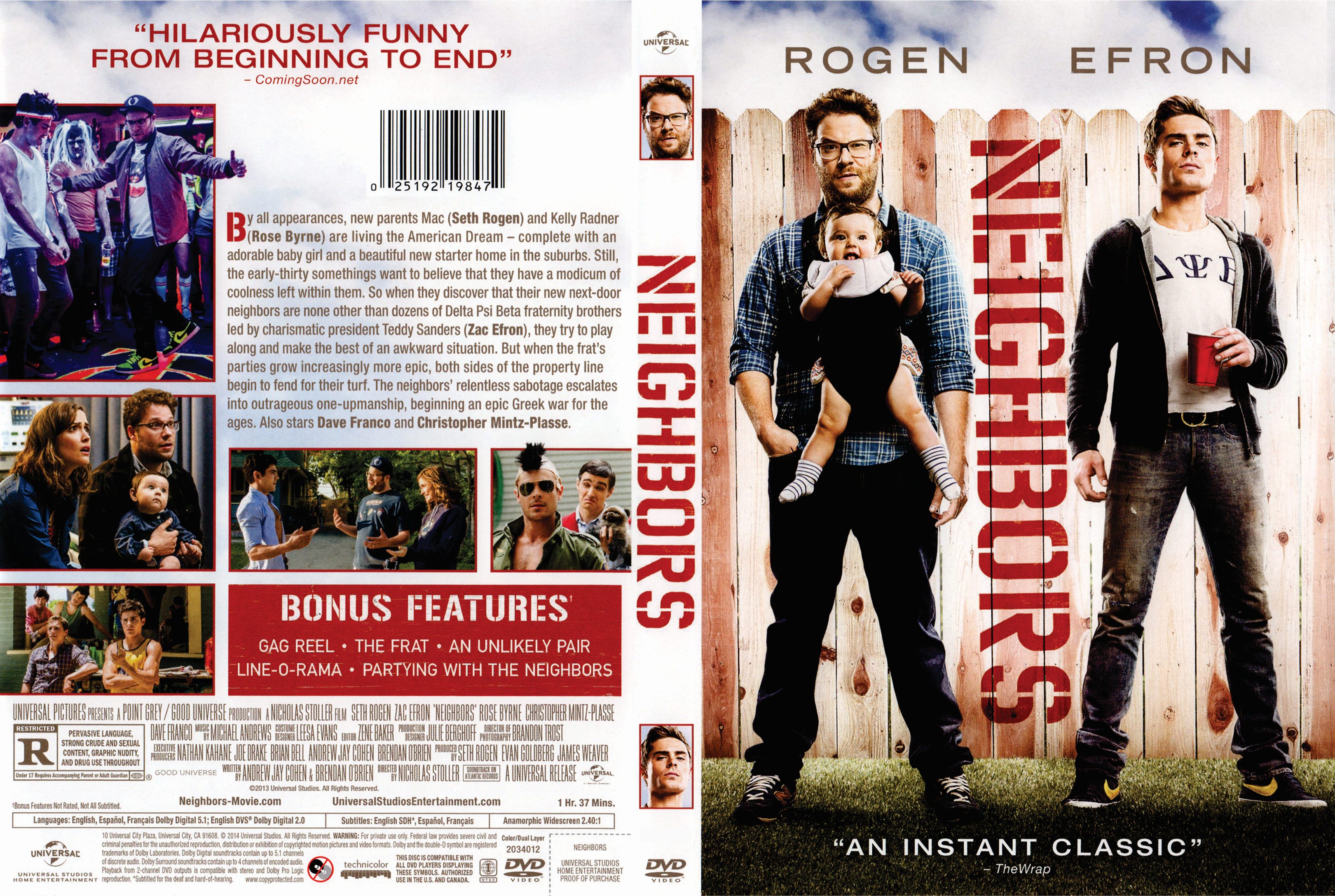 Jaquette DVD Nos pires voisins - Neighbors Zone 1.