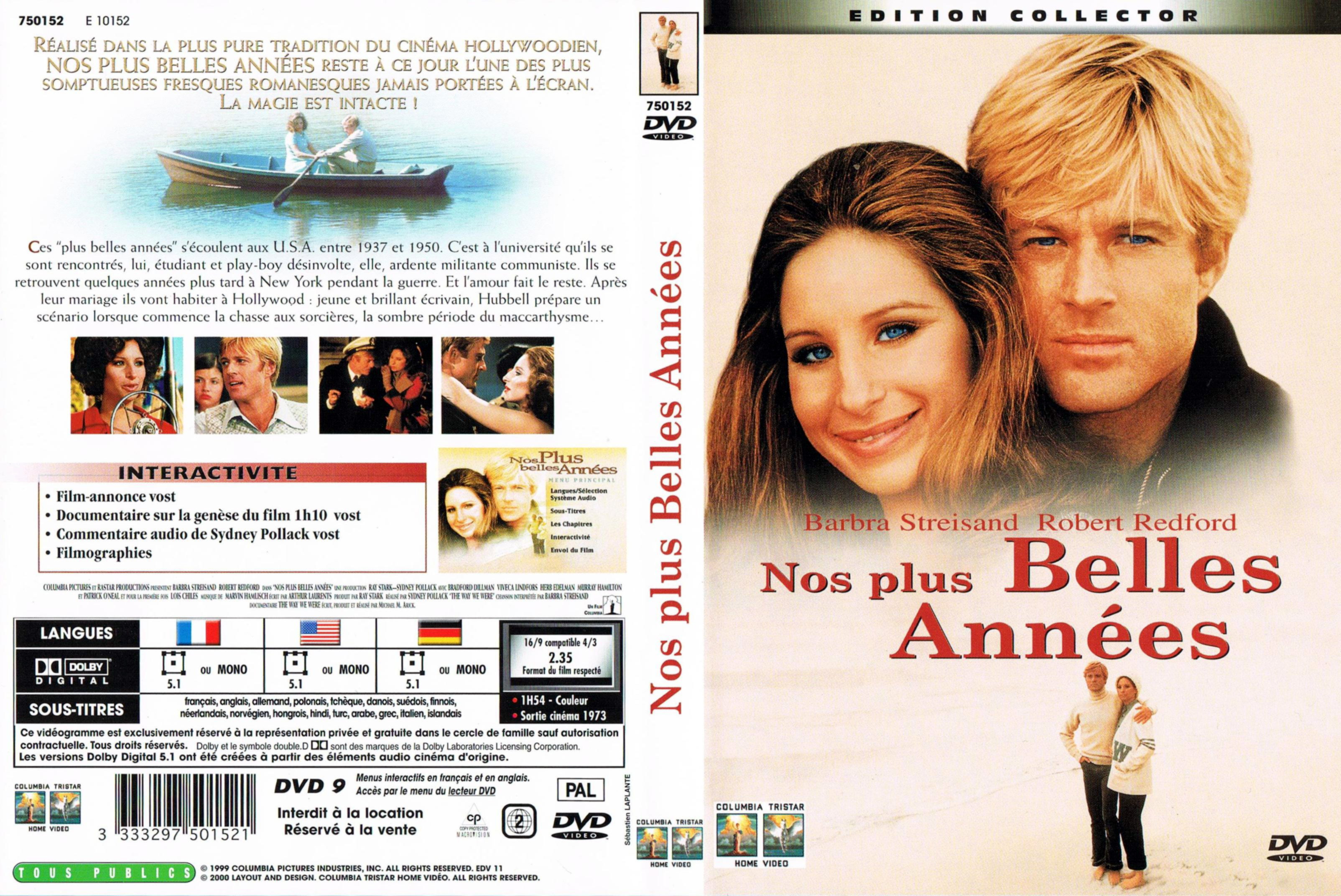 Jaquette DVD de Nos plus belles années - Cinéma Passion