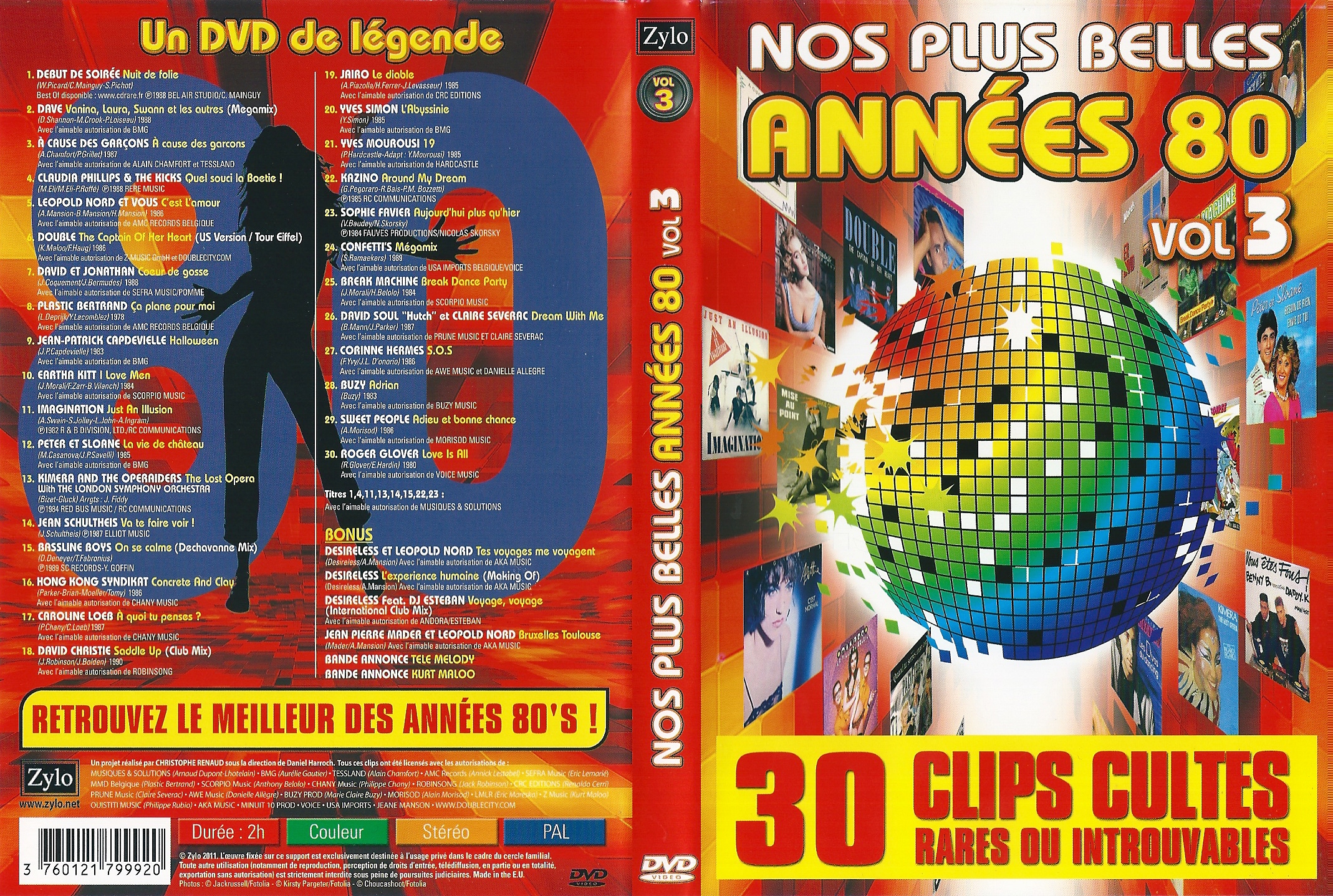 Jaquette DVD Nos plus belles annes 80 Vol 3