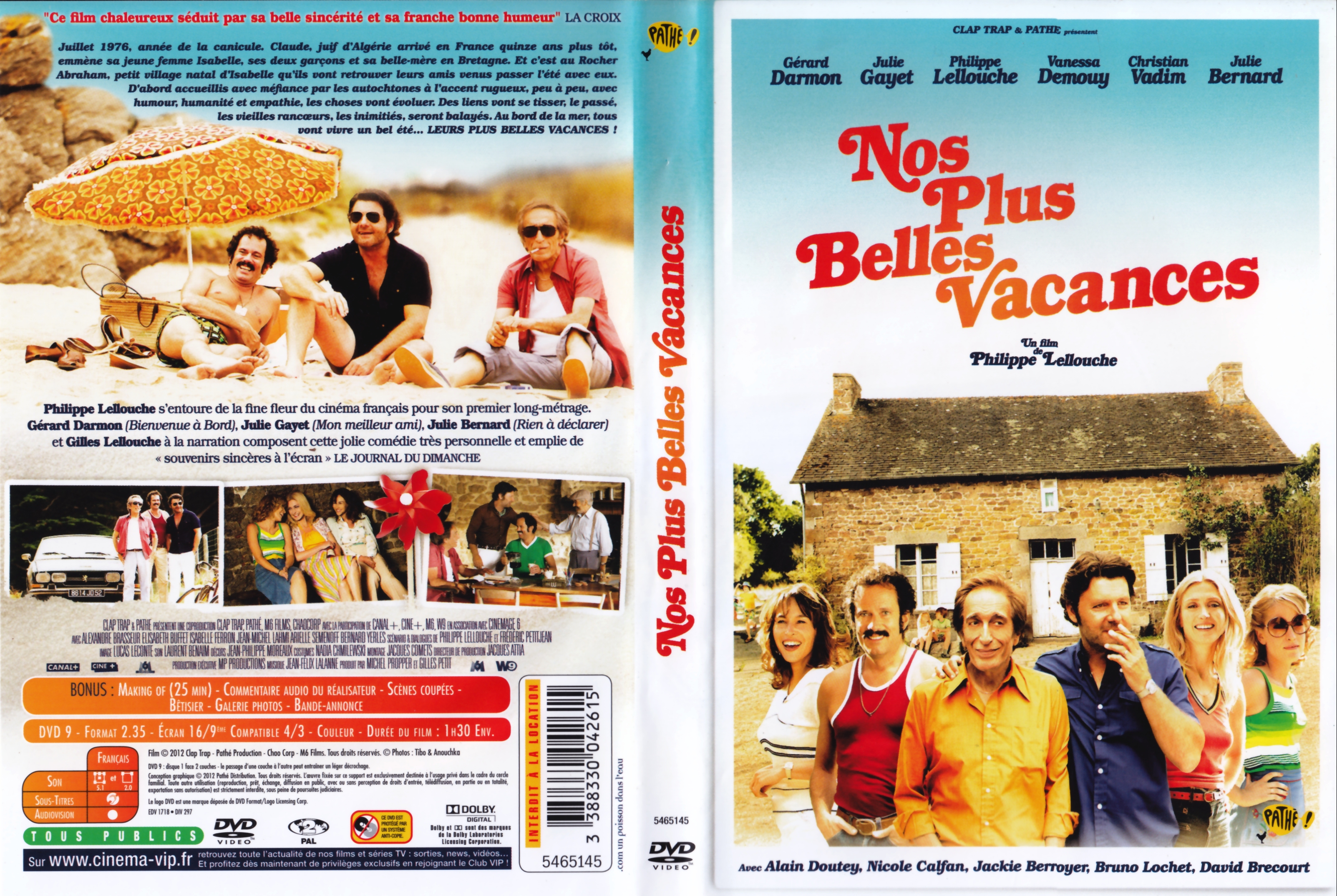 Jaquette DVD Nos plus belles vacances