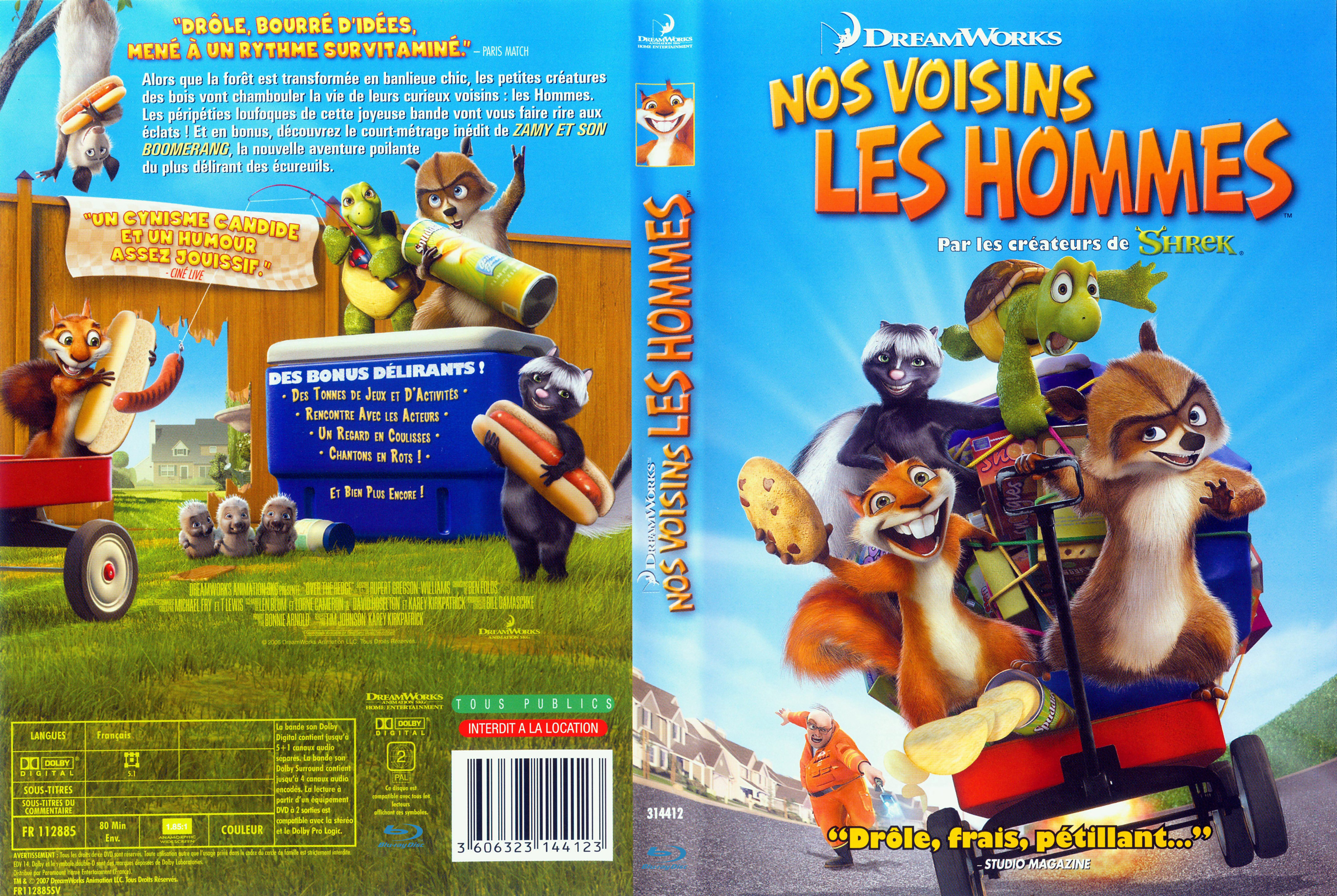 Jaquette DVD Nos voisins les hommes (BLU-RAY)