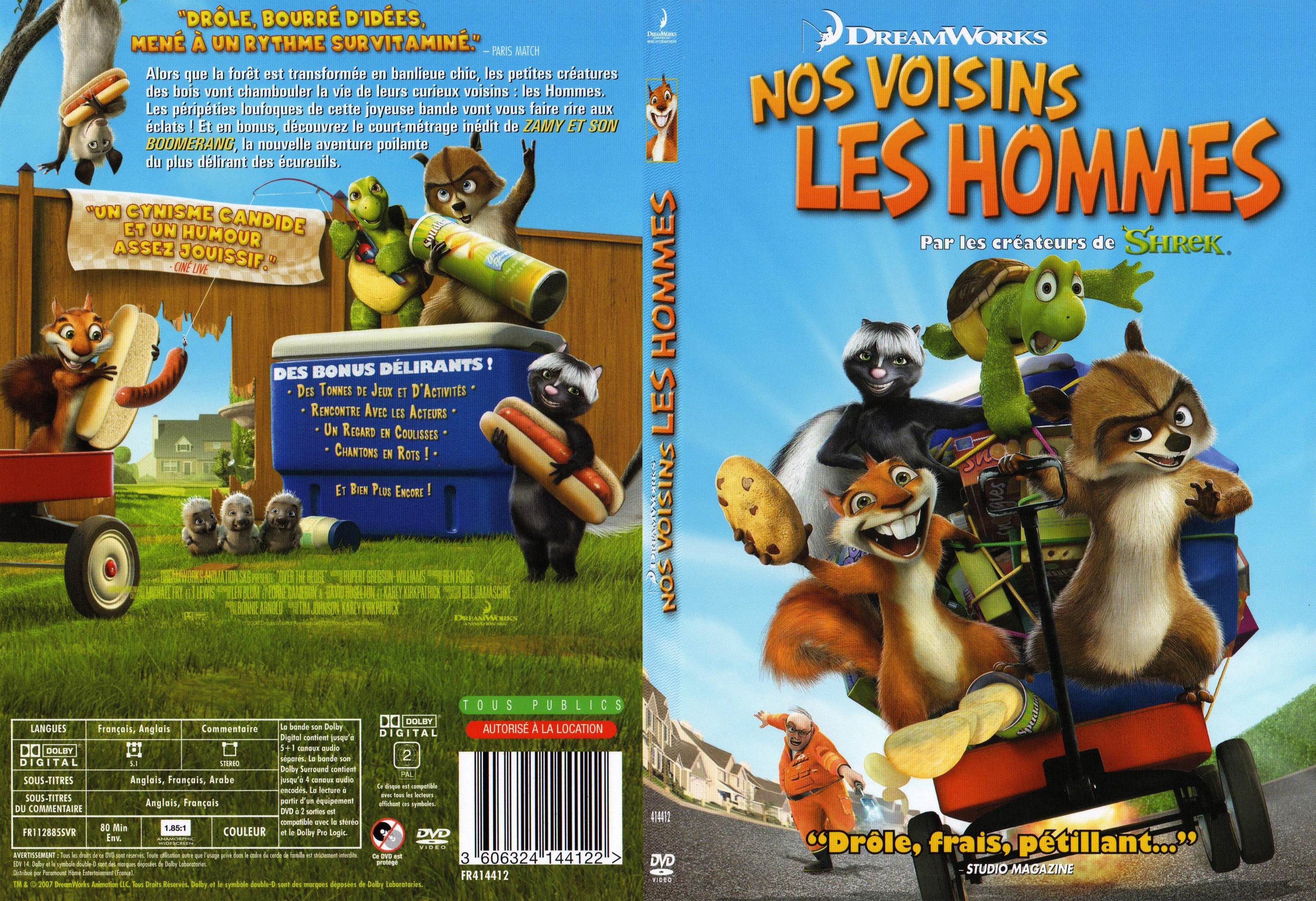 Jaquette DVD Nos voisins les hommes - SLIM