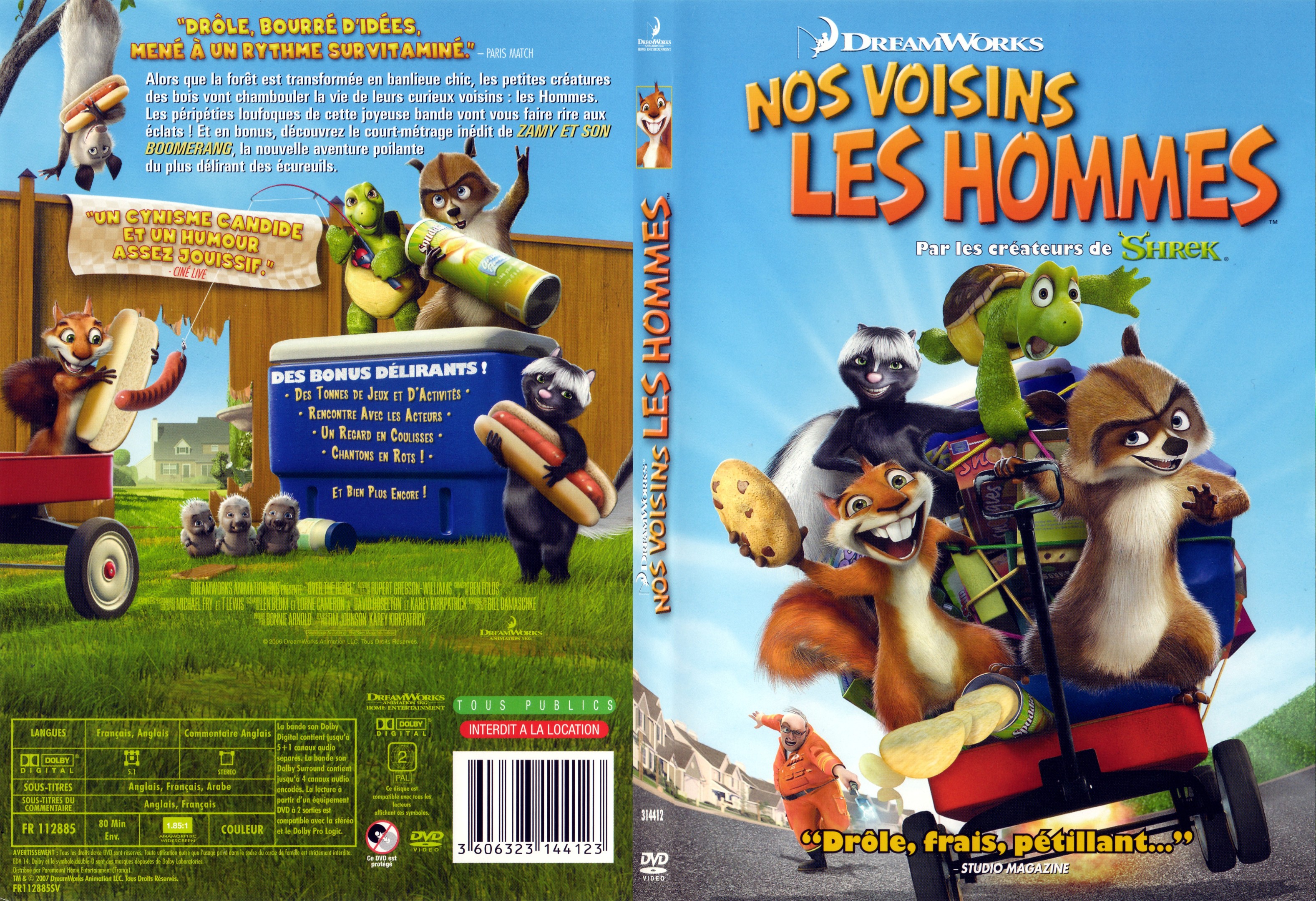 Jaquette DVD Nos voisins les hommes - SLIM v2