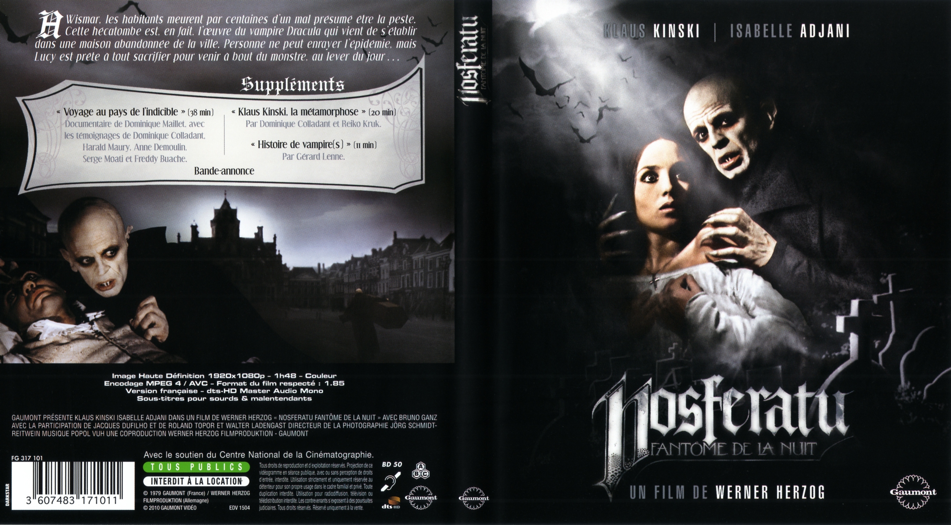 Jaquette DVD Nosferatu Fantome de la nuit (BLU-RAY)