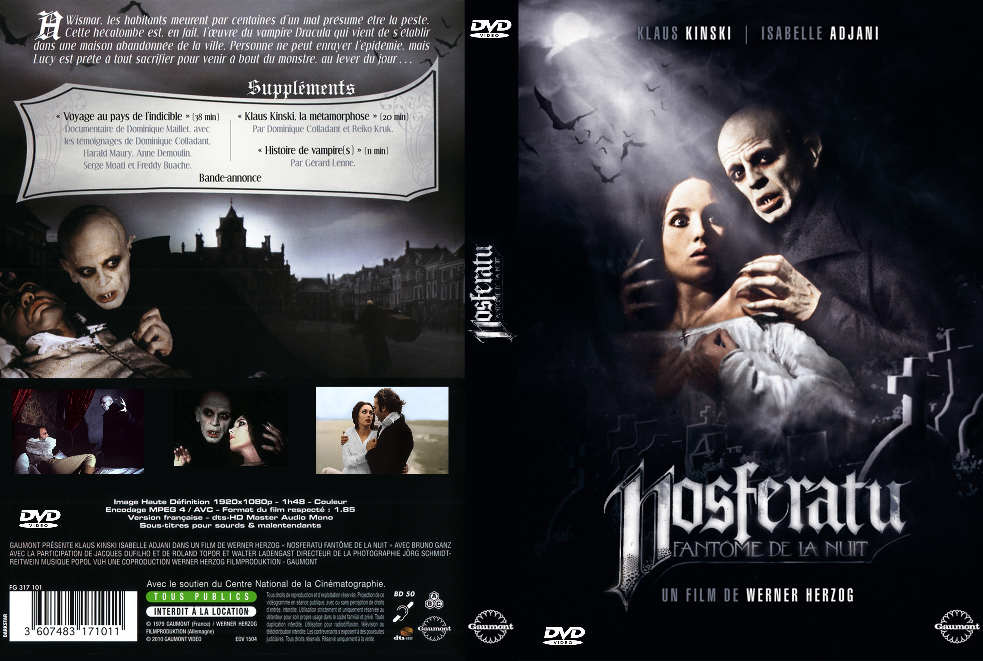 Jaquette DVD Nosferatu Fantome de la nuit custom
