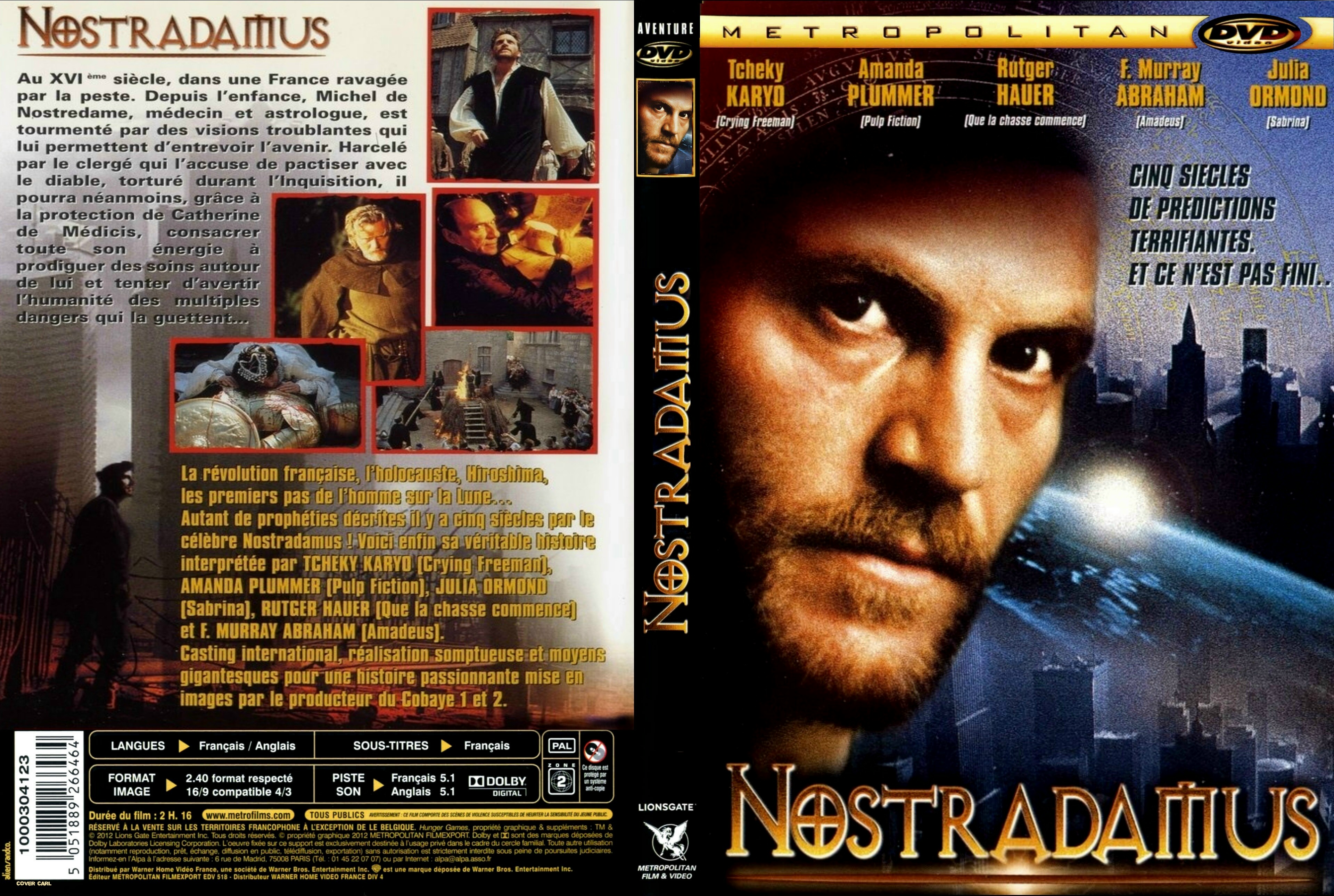 Jaquette DVD Nostradamus custom
