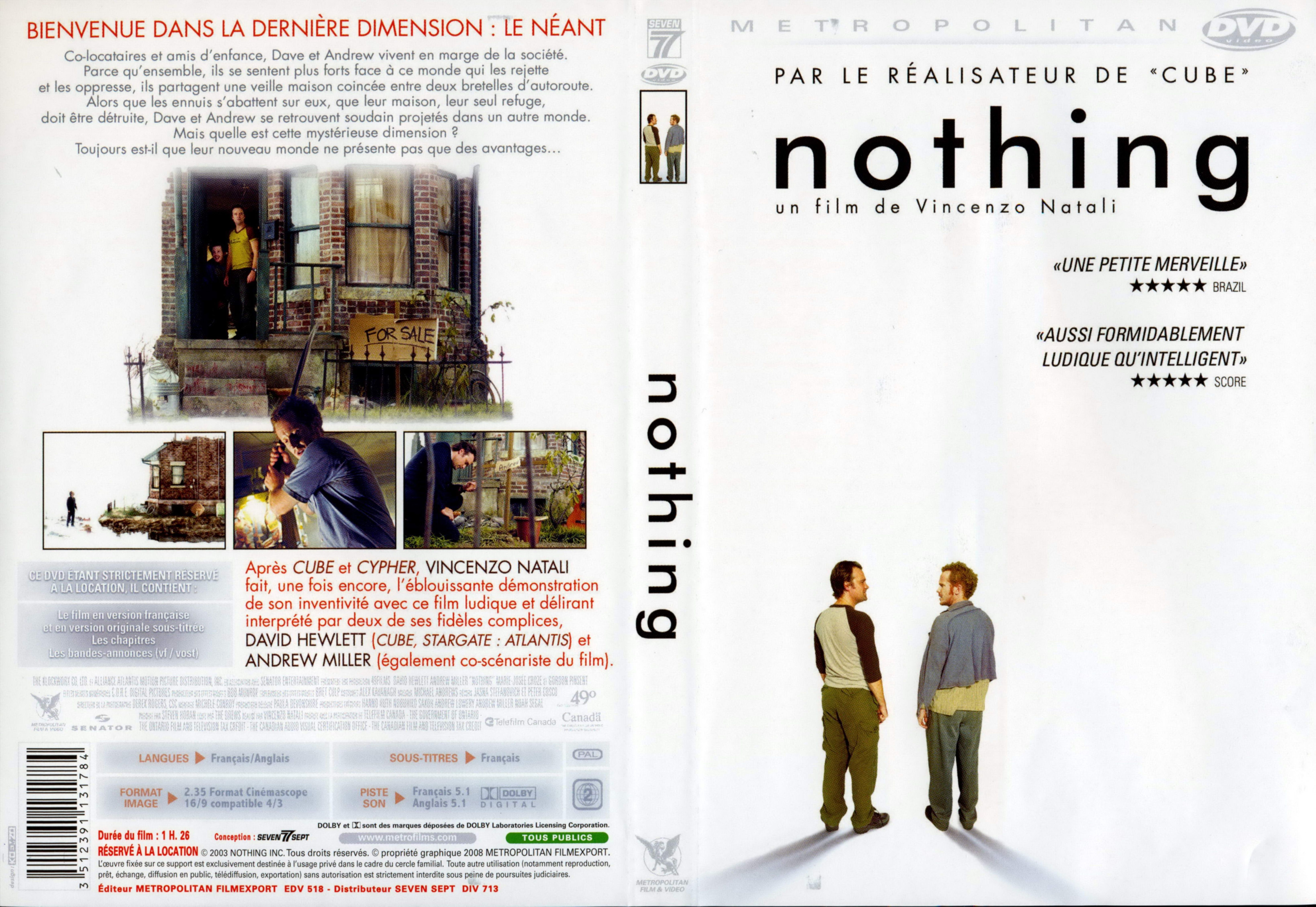 Jaquette DVD Nothing