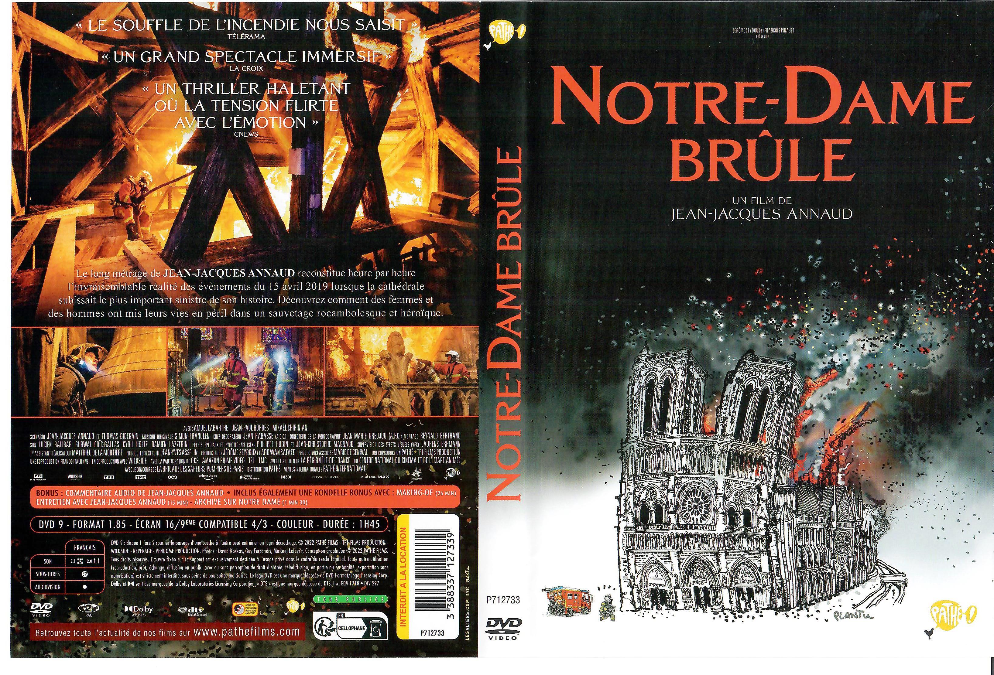 Jaquette DVD Notre-Dame brule