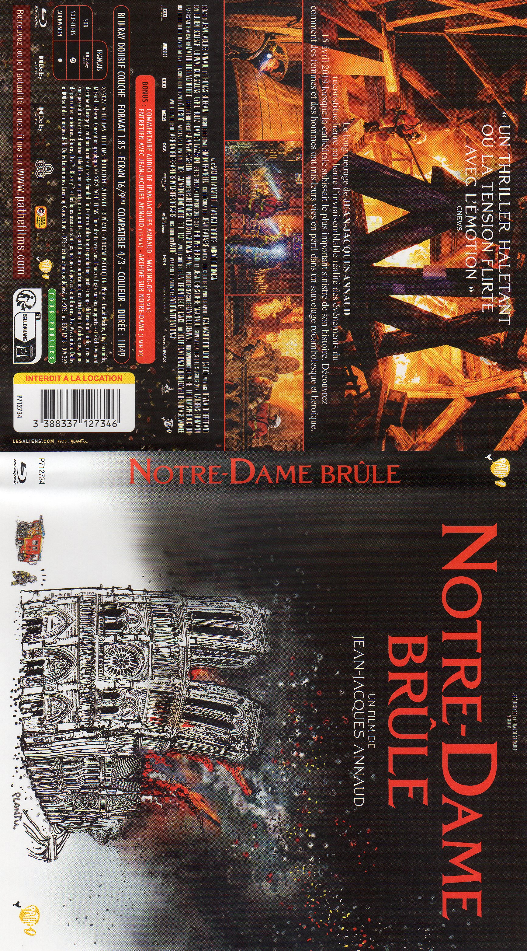 Jaquette DVD Notre-Dame brule (BLU-RAY)
