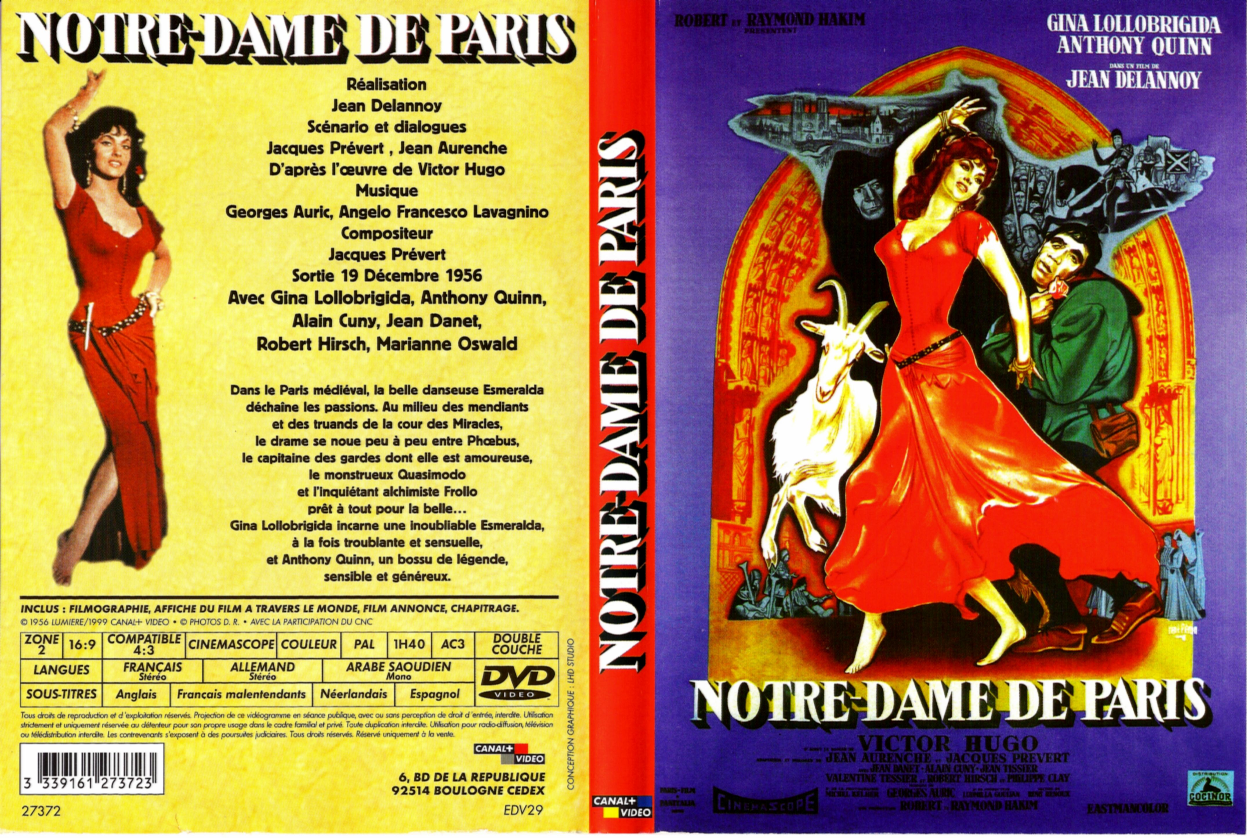 Jaquette DVD Notre dame de paris (1956)