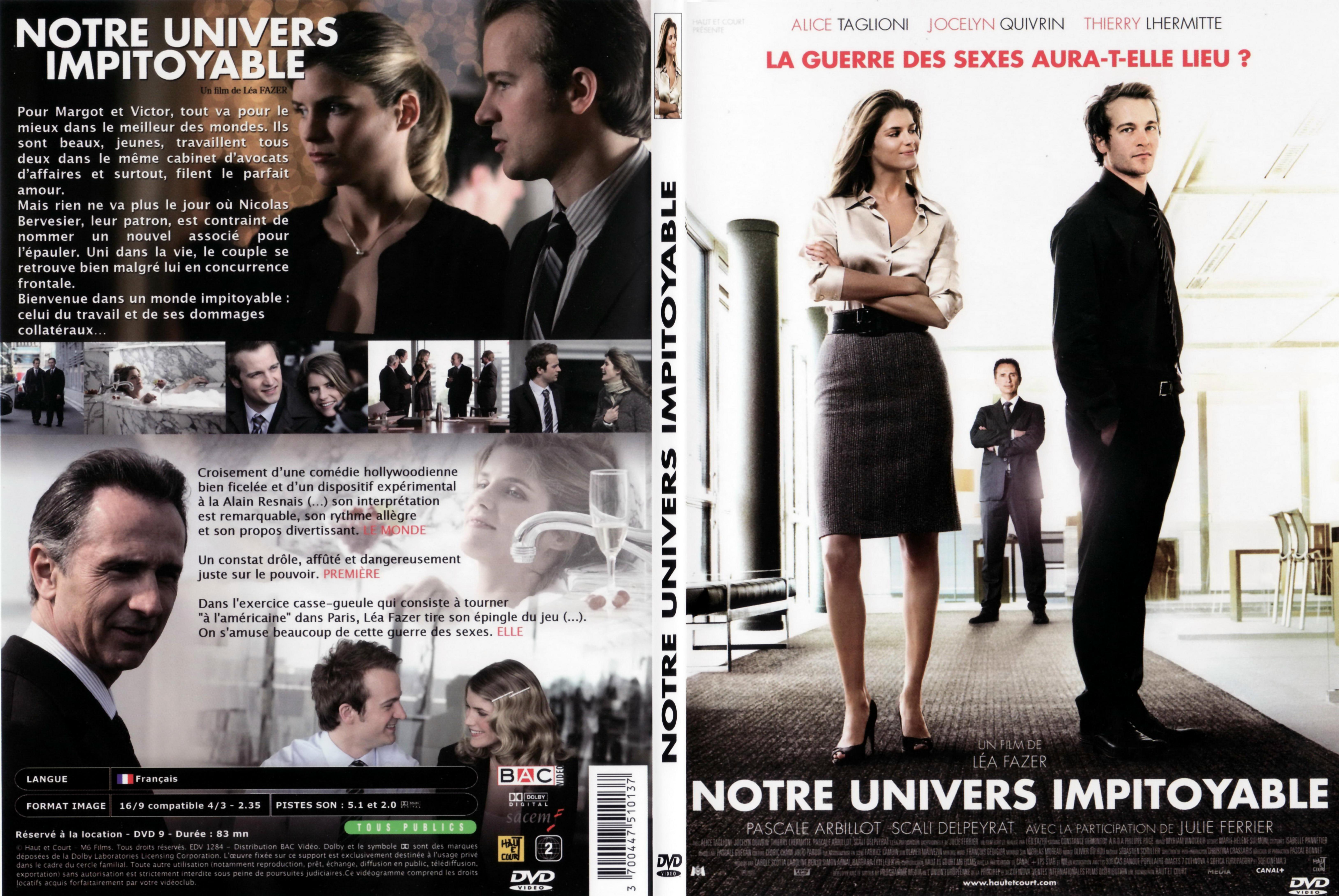 Jaquette DVD Notre univers impitoyable - SLIM