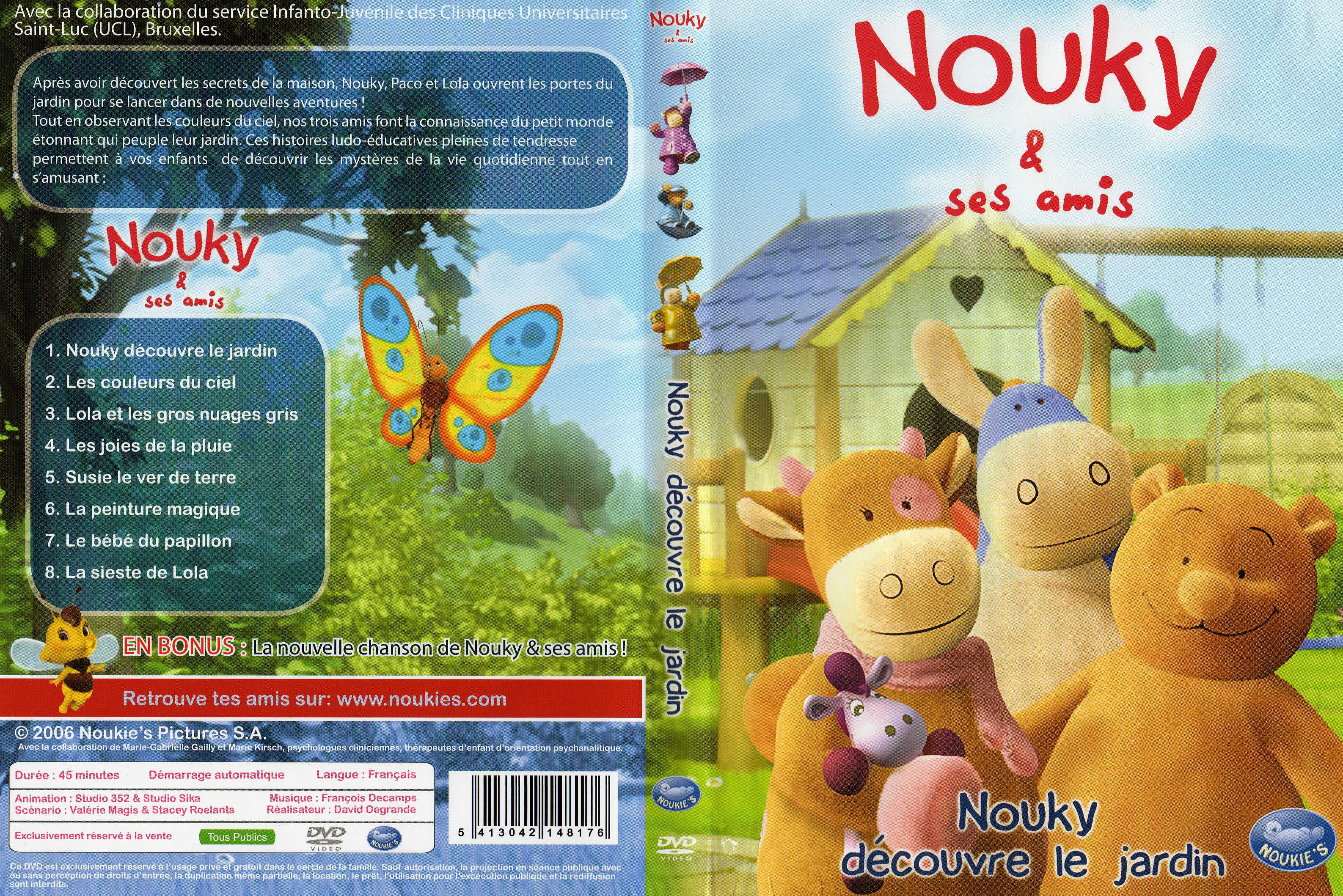 Jaquette DVD Nouky et ses amis - Nouky dcouvre le jardin