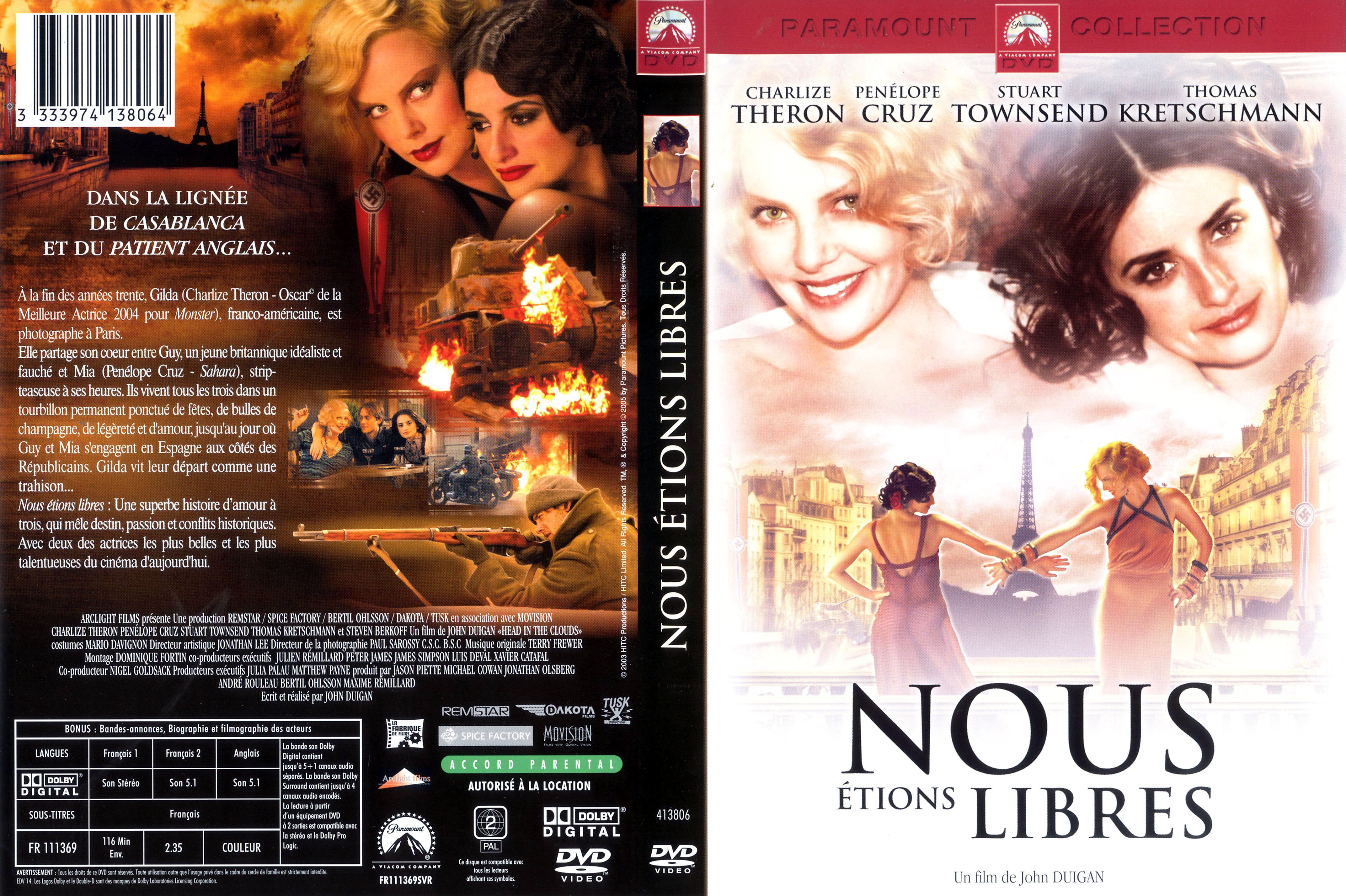 Jaquette DVD Nous tions libres