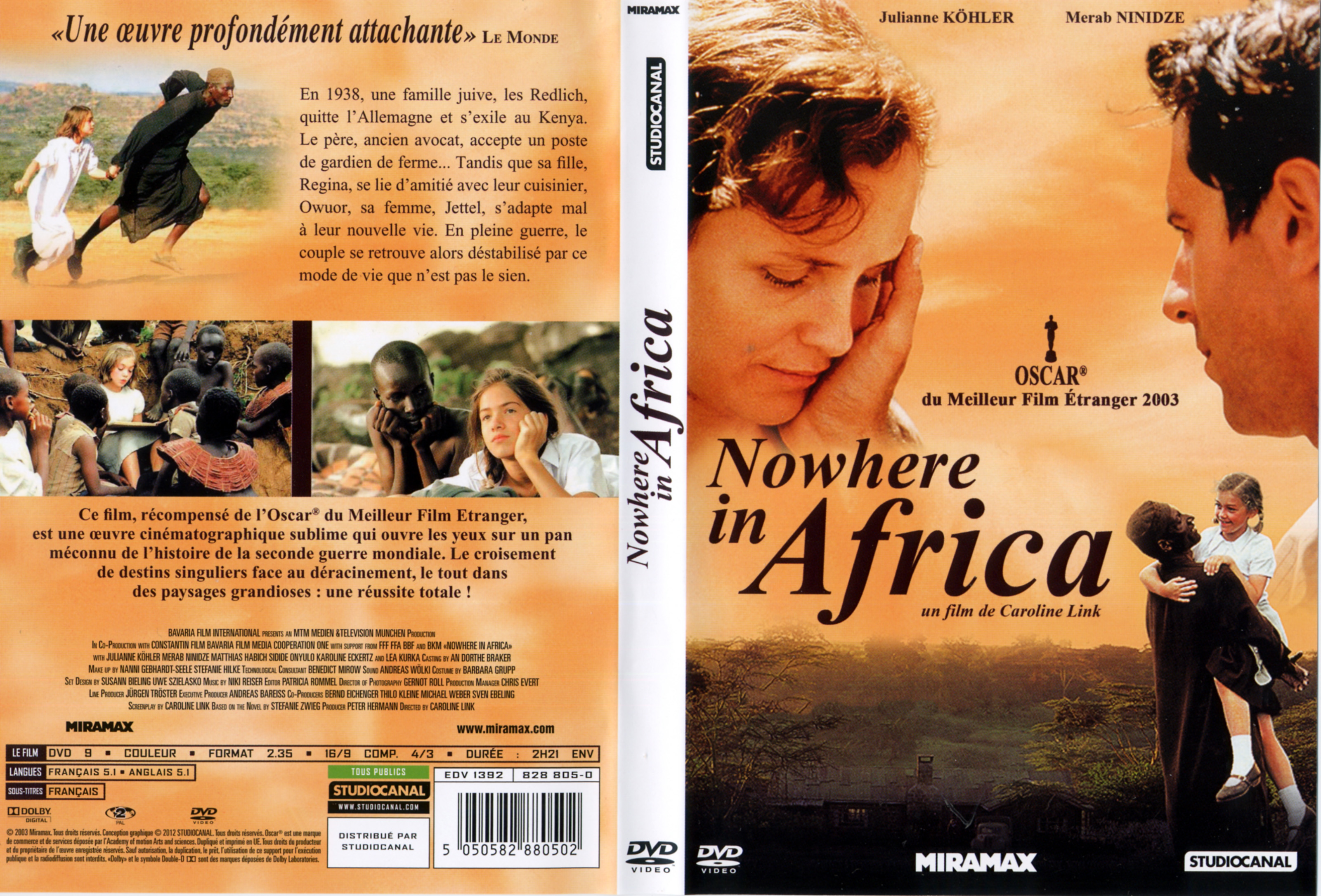 Jaquette DVD Nowhere in africa