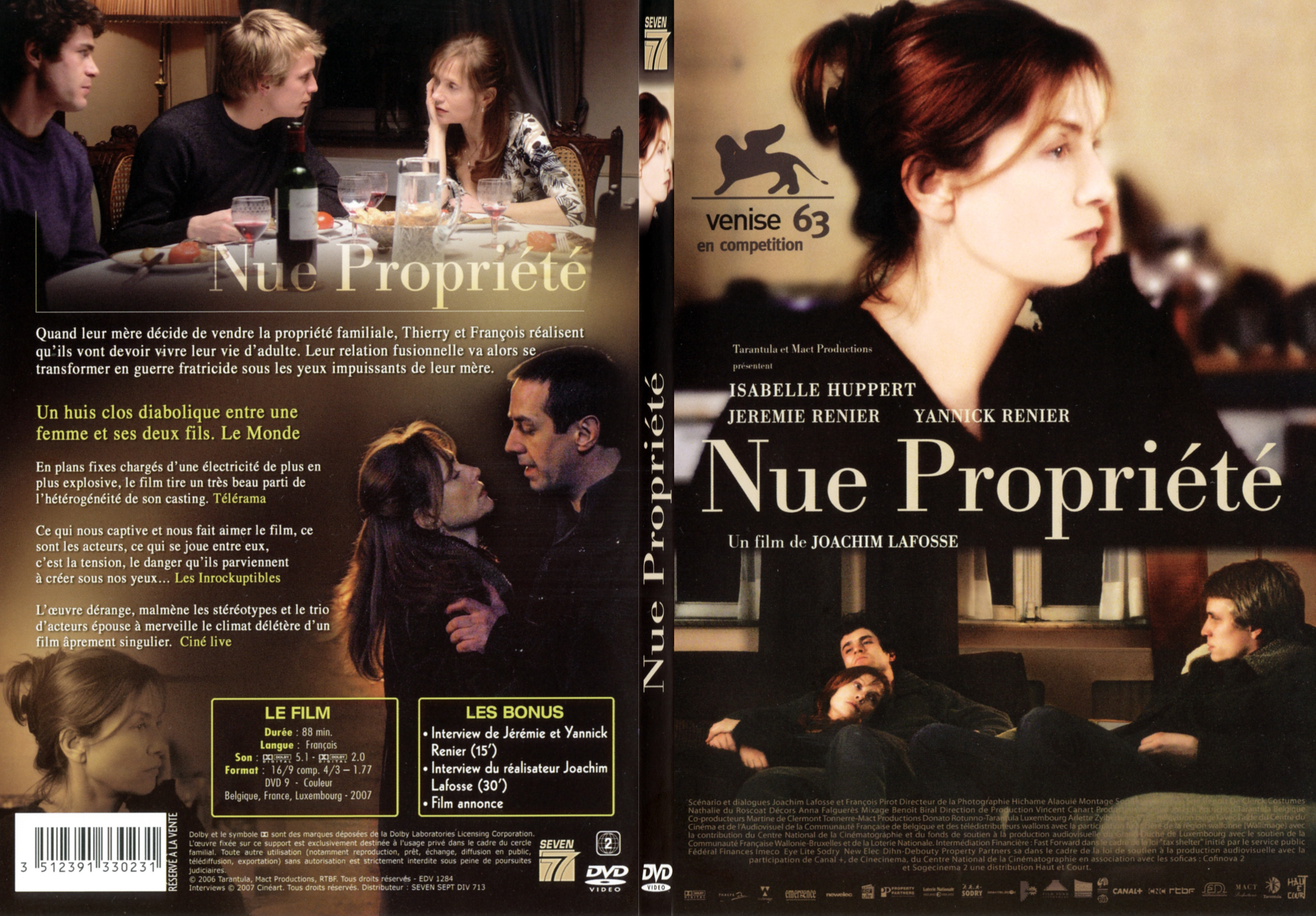 Jaquette DVD Nue proprit - SLIM