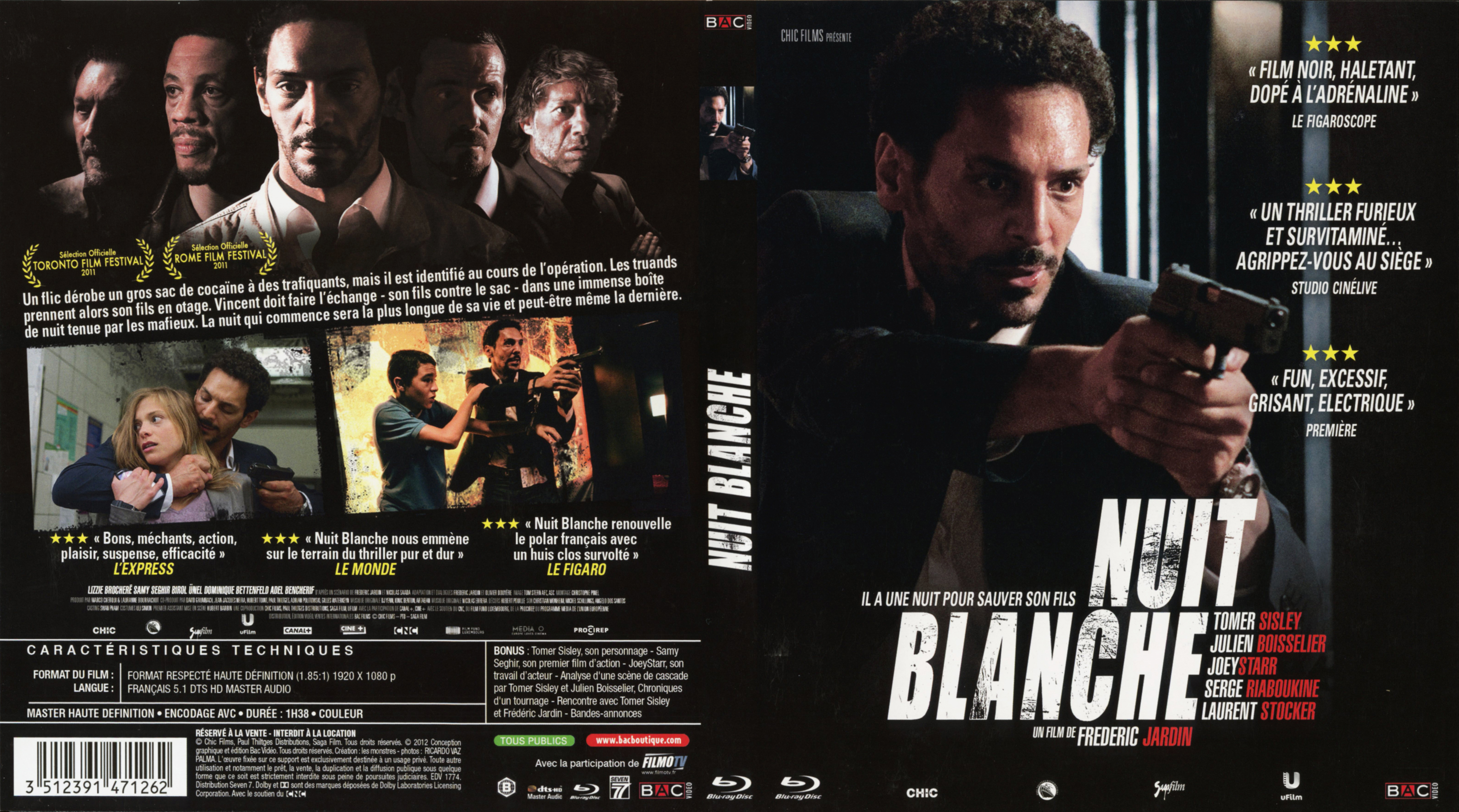 Jaquette DVD Nuit blanche (BLU-RAY)