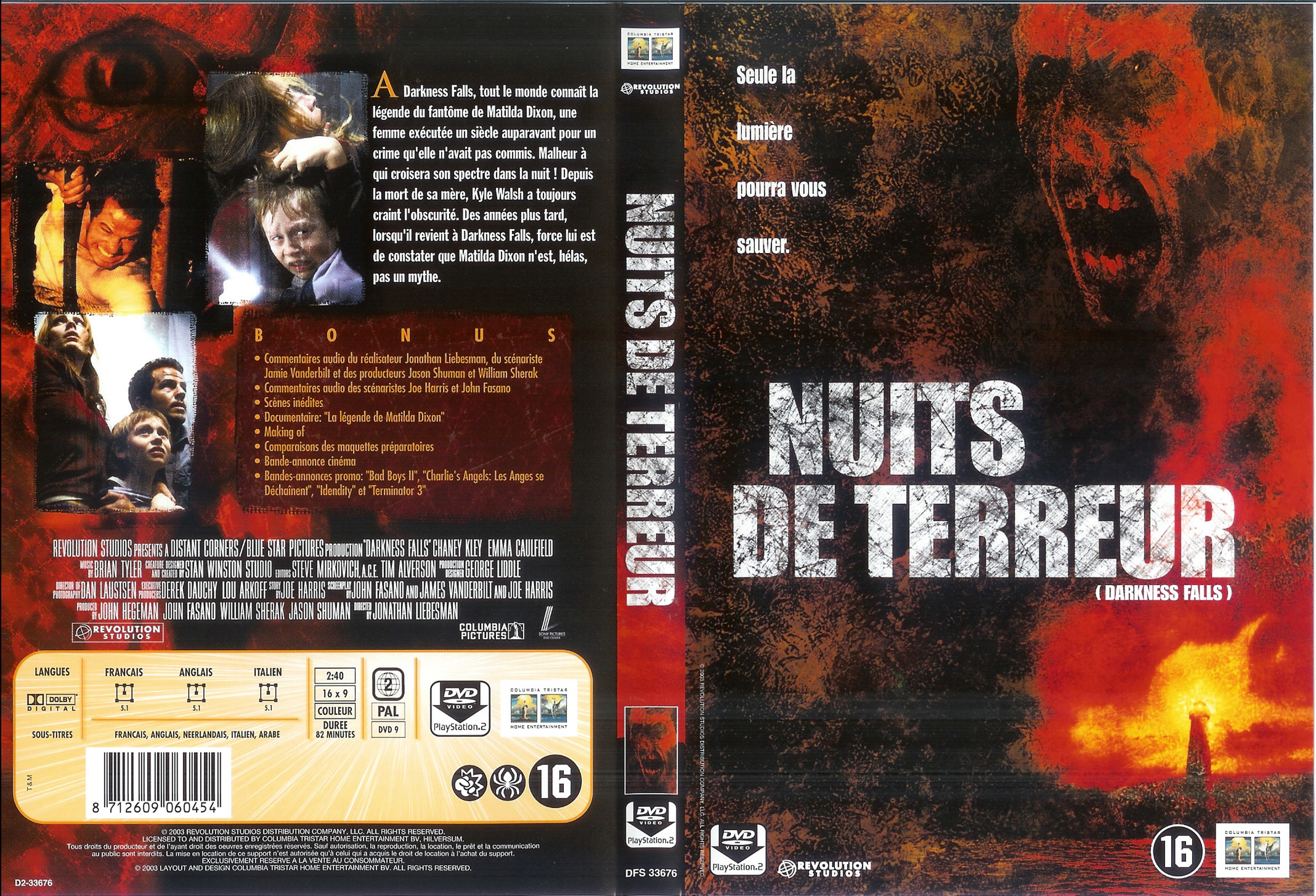 Jaquette DVD Nuits de terreur