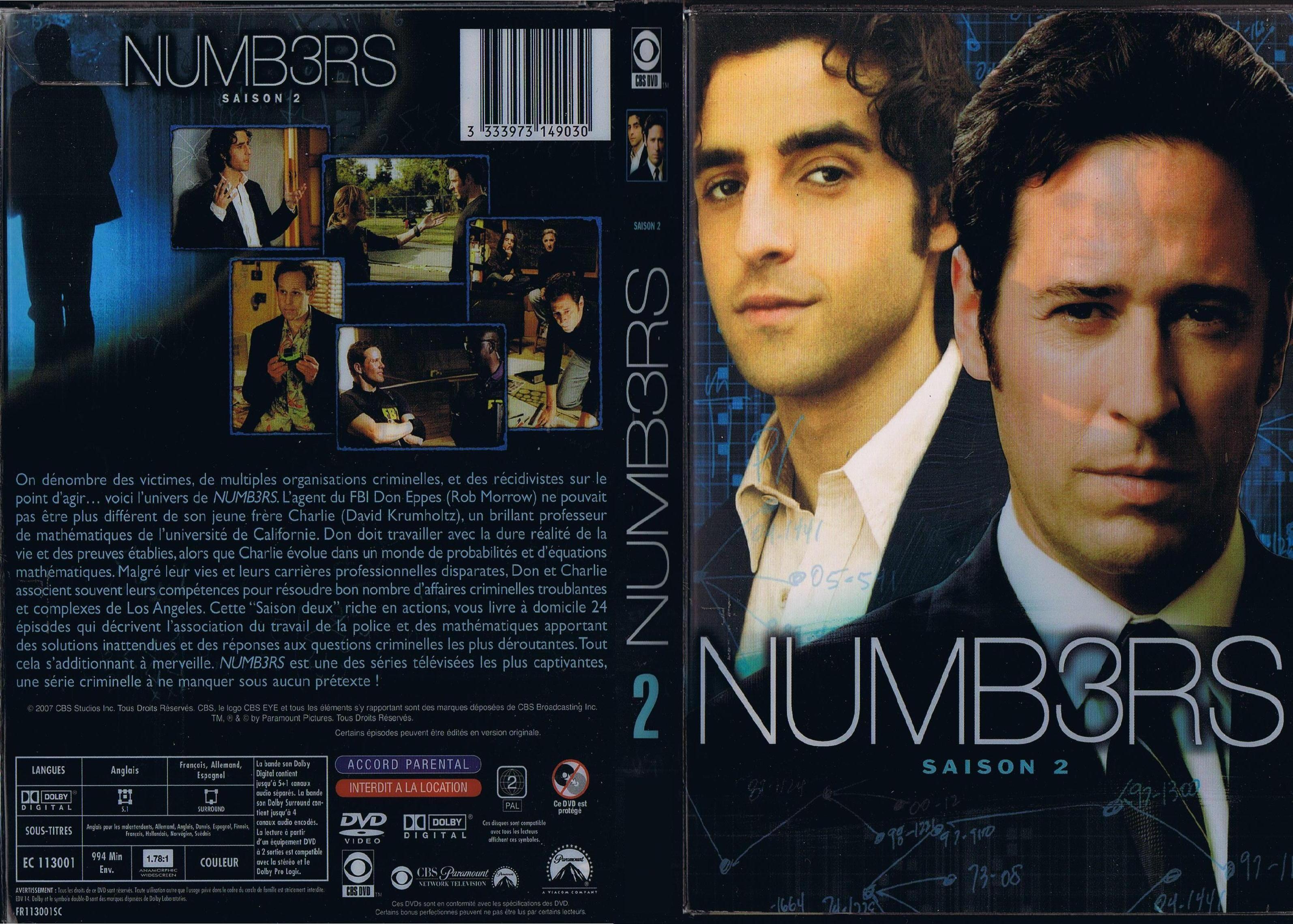 Jaquette DVD Numb3rs saison 2 COFFRET