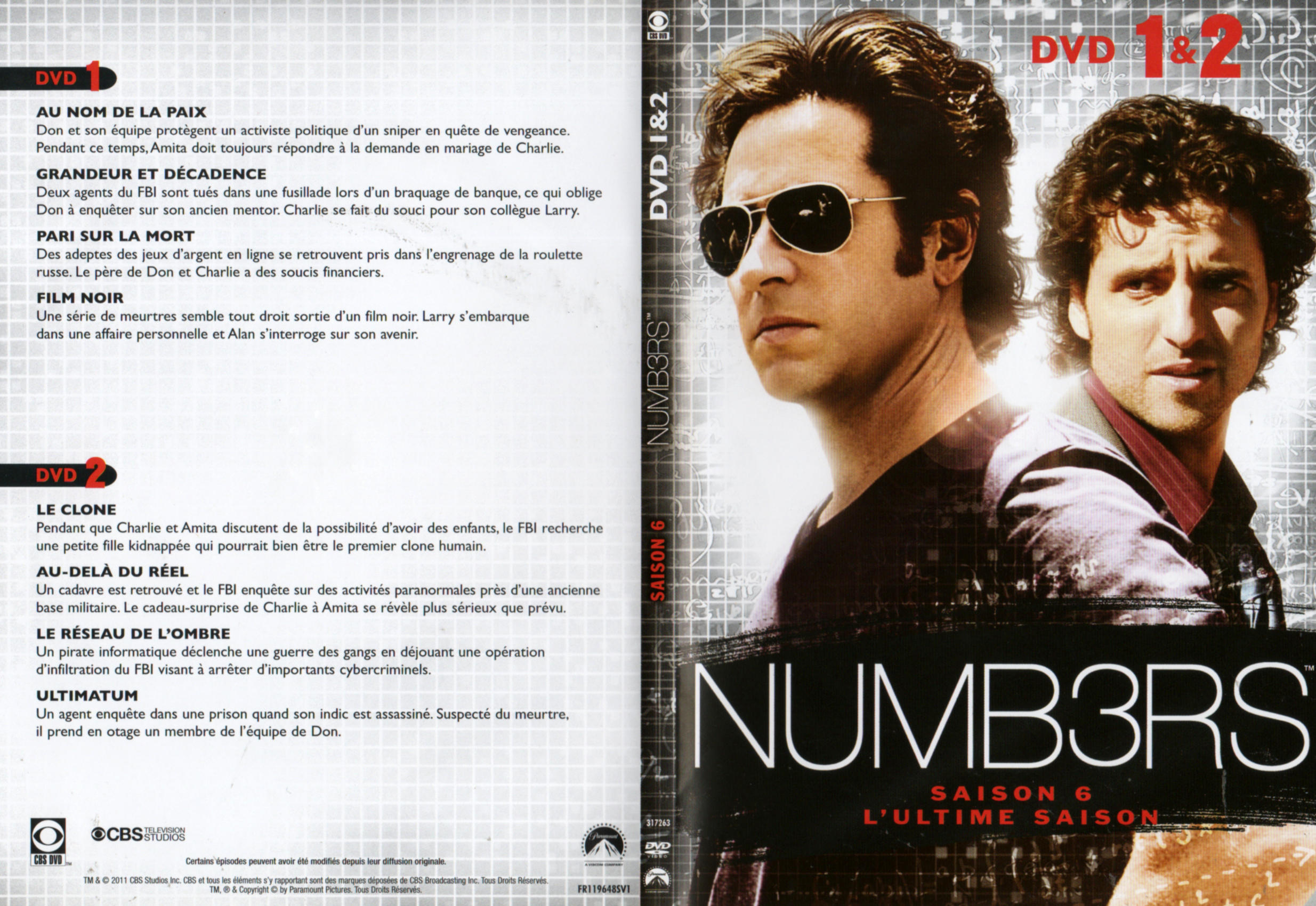 Jaquette DVD Numbers Saison 6 DVD 1