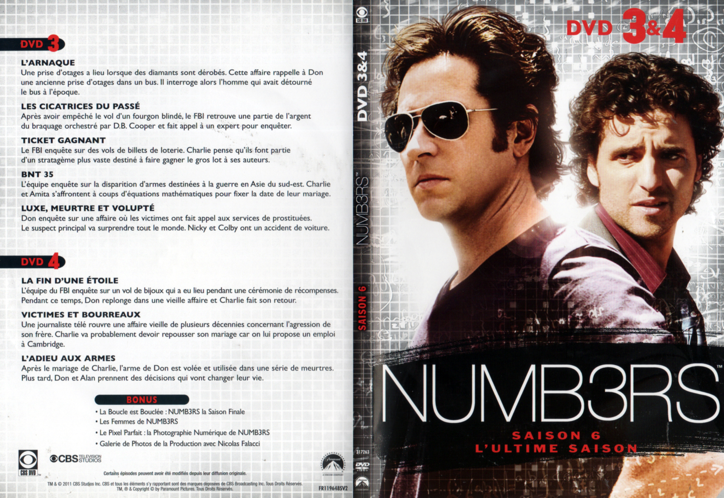 Jaquette DVD Numbers Saison 6 DVD 2