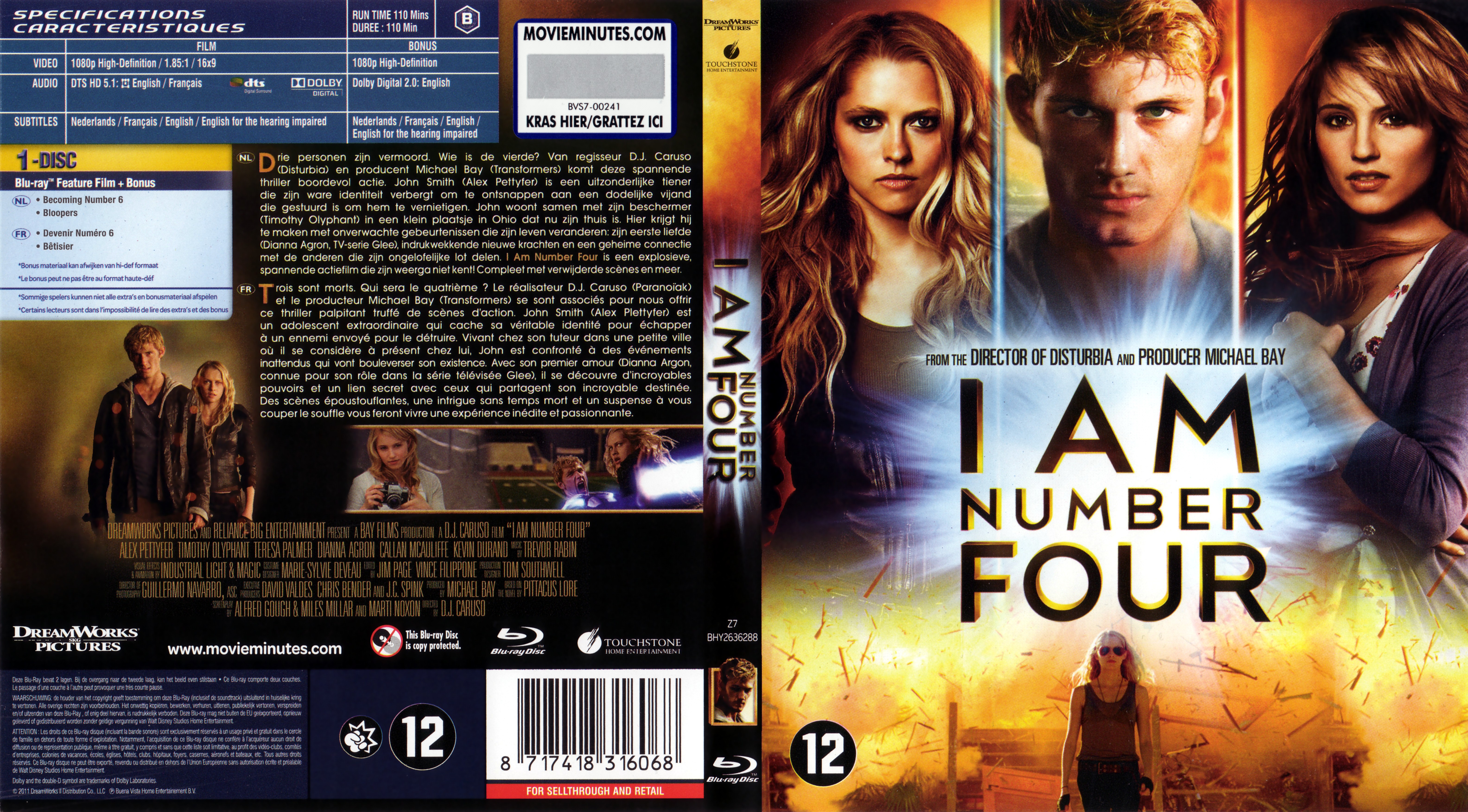 Jaquette DVD Numro quatre - I am number four (BLU-RAY)