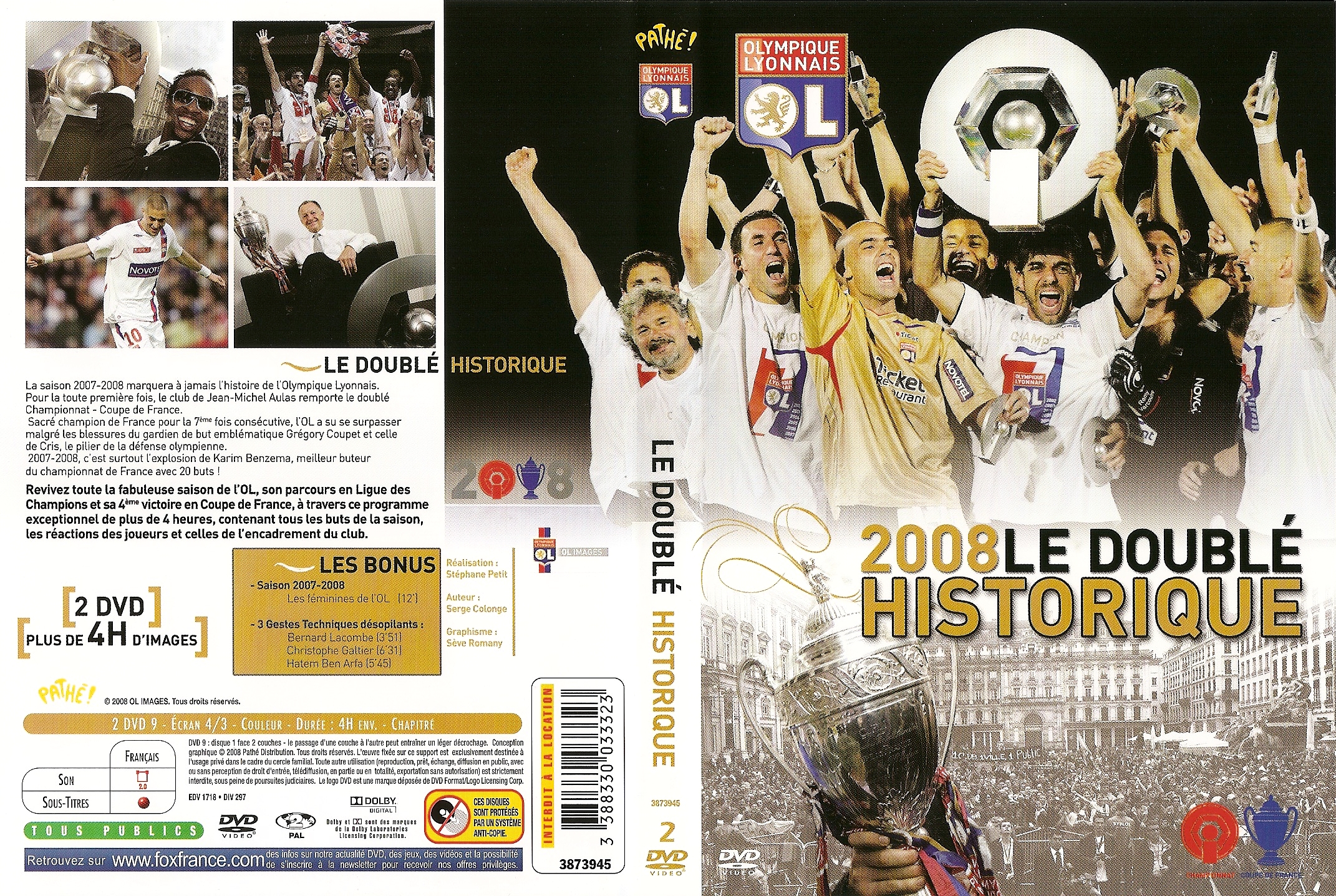 Jaquette DVD OL 2008 - Le doubl historique