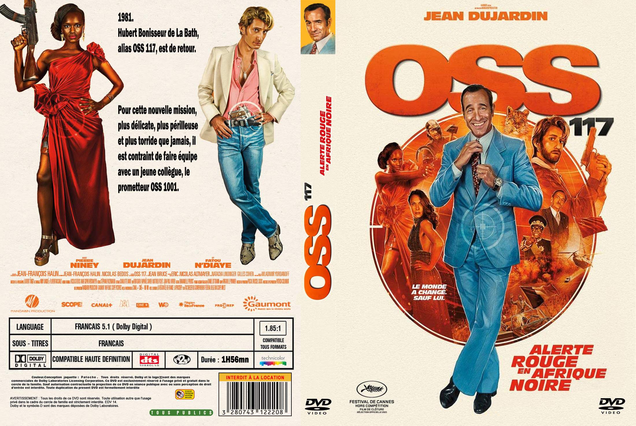 Jaquette DVD OSS 117 Alerte rouge en Afrique noire custom