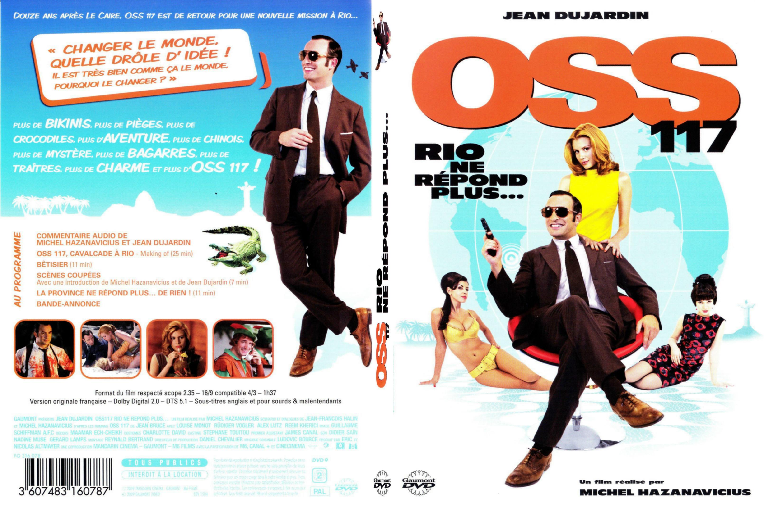 Jaquette DVD OSS 117 Rio ne repond plus - SLIM