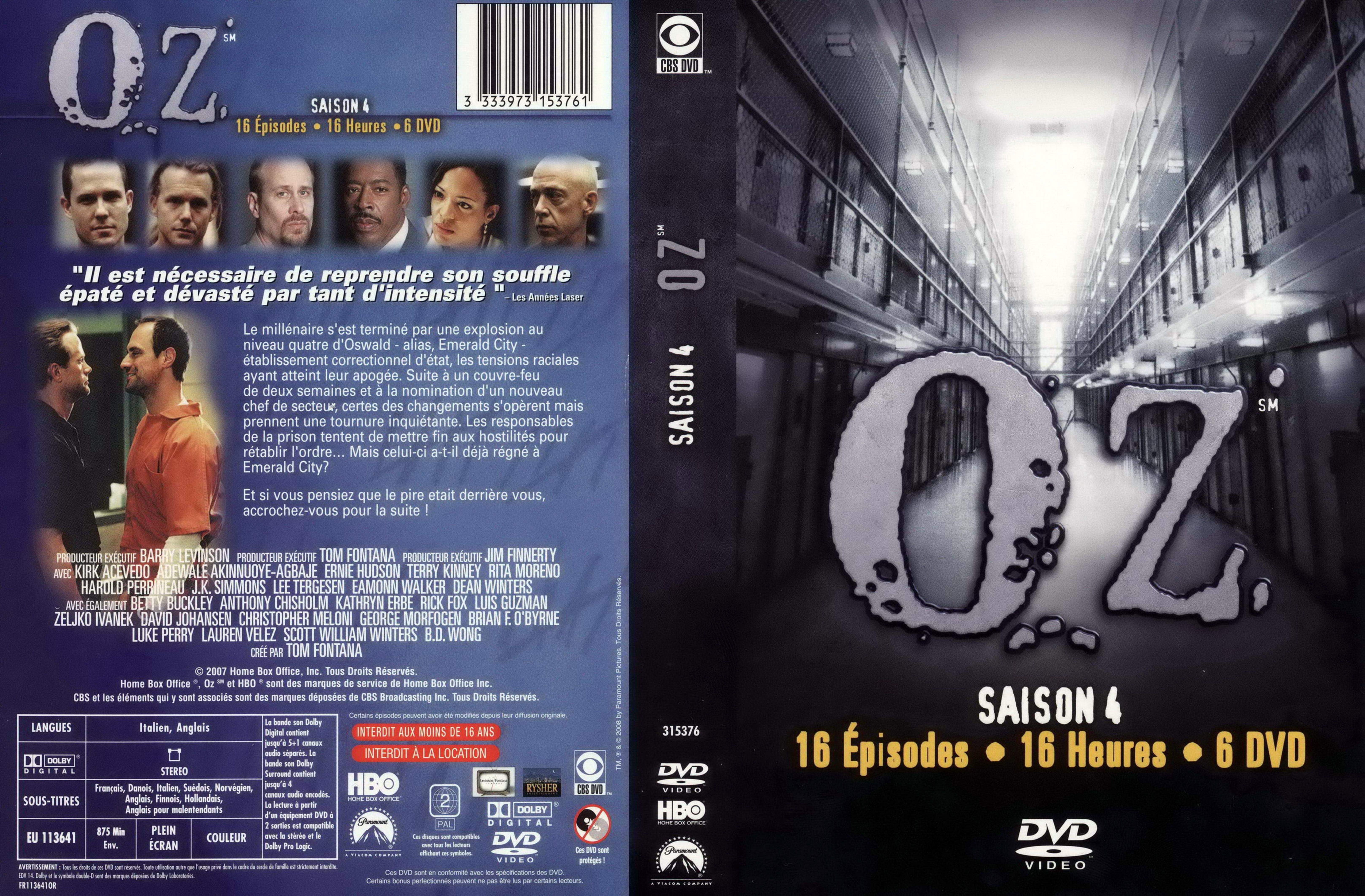 Jaquette DVD OZ saison 4 COFFRET