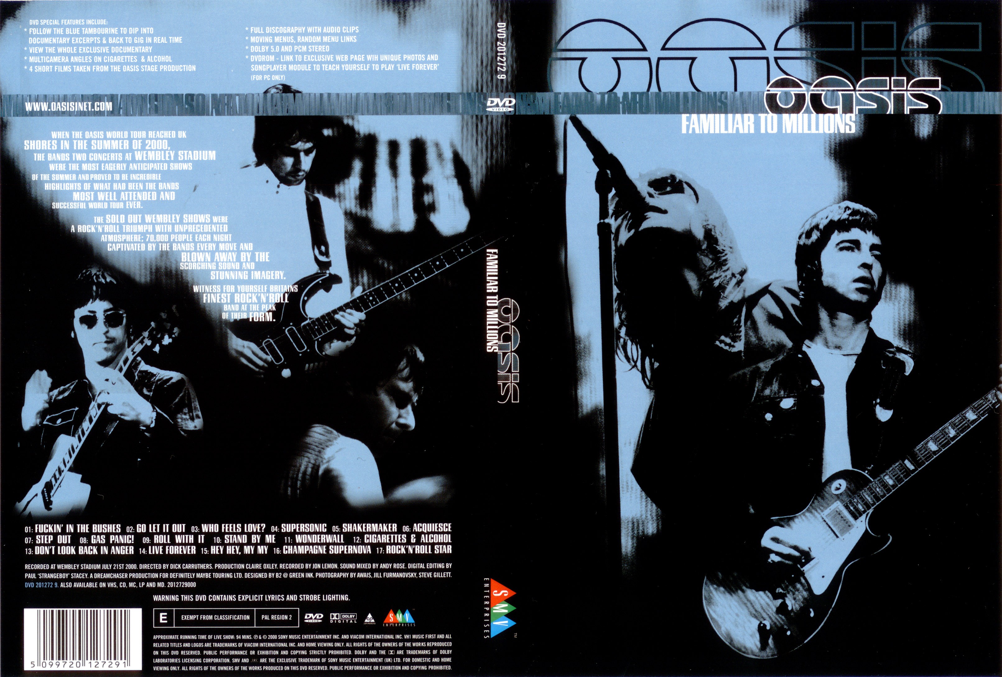 Jaquette DVD Oasis - Familiar to millions