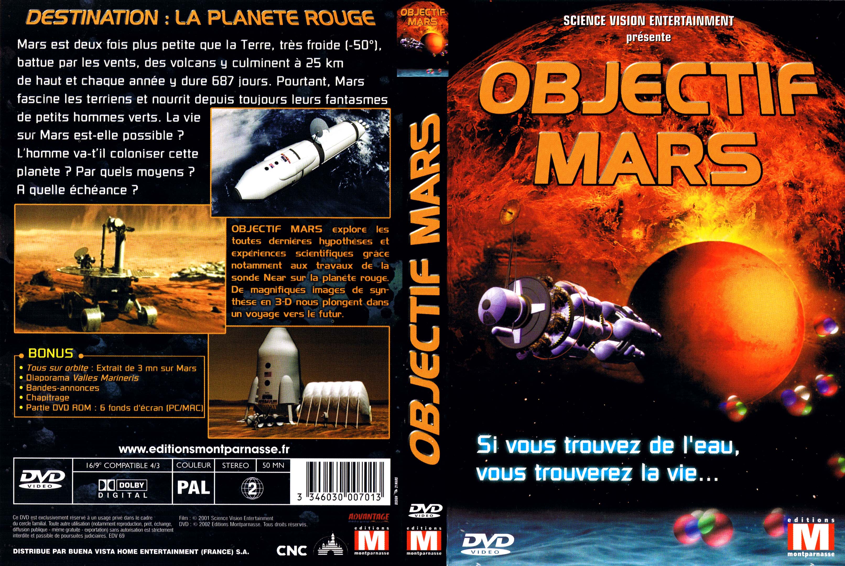Jaquette DVD Objectif Mars