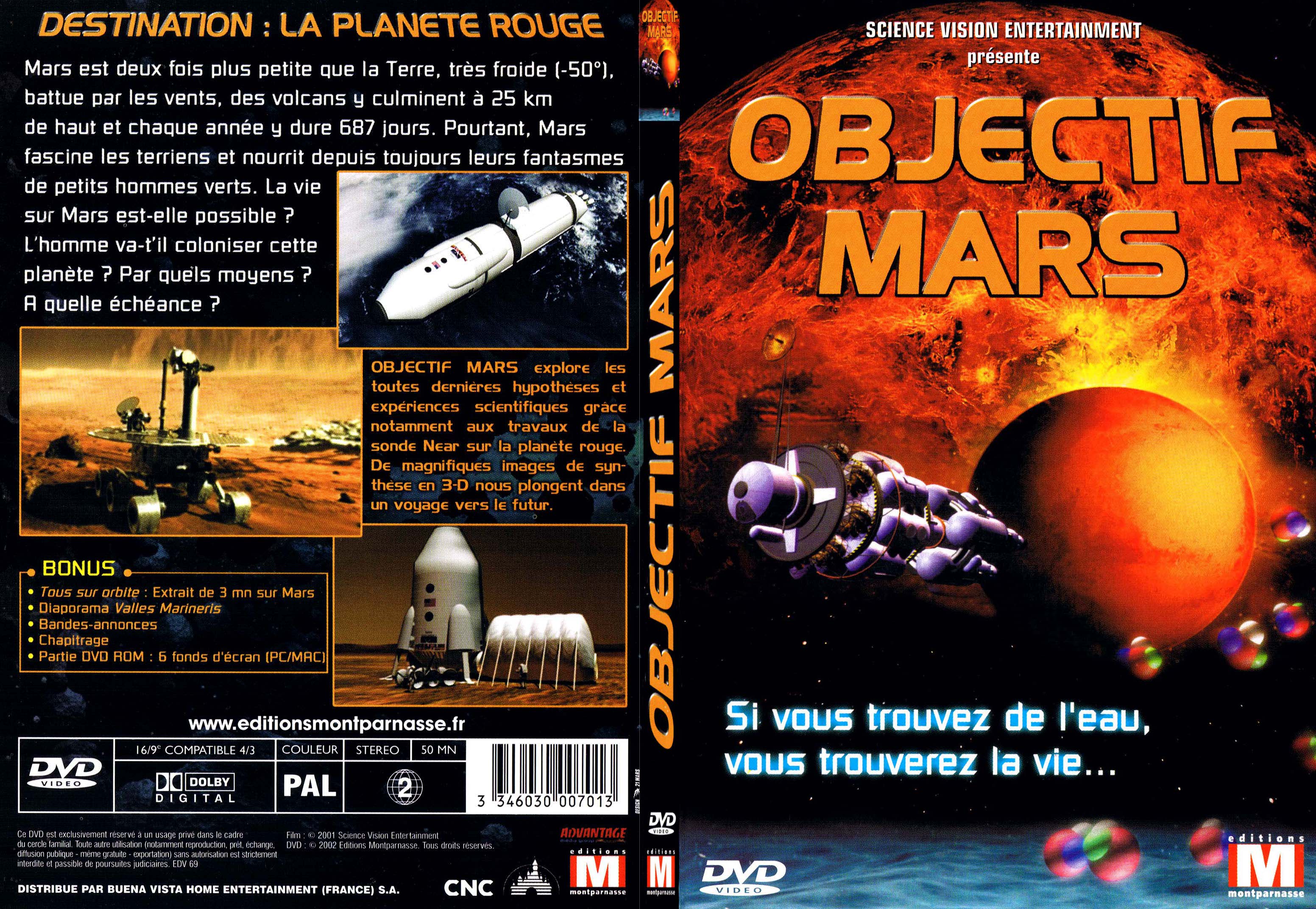 Jaquette DVD Objectif Mars - SLIM
