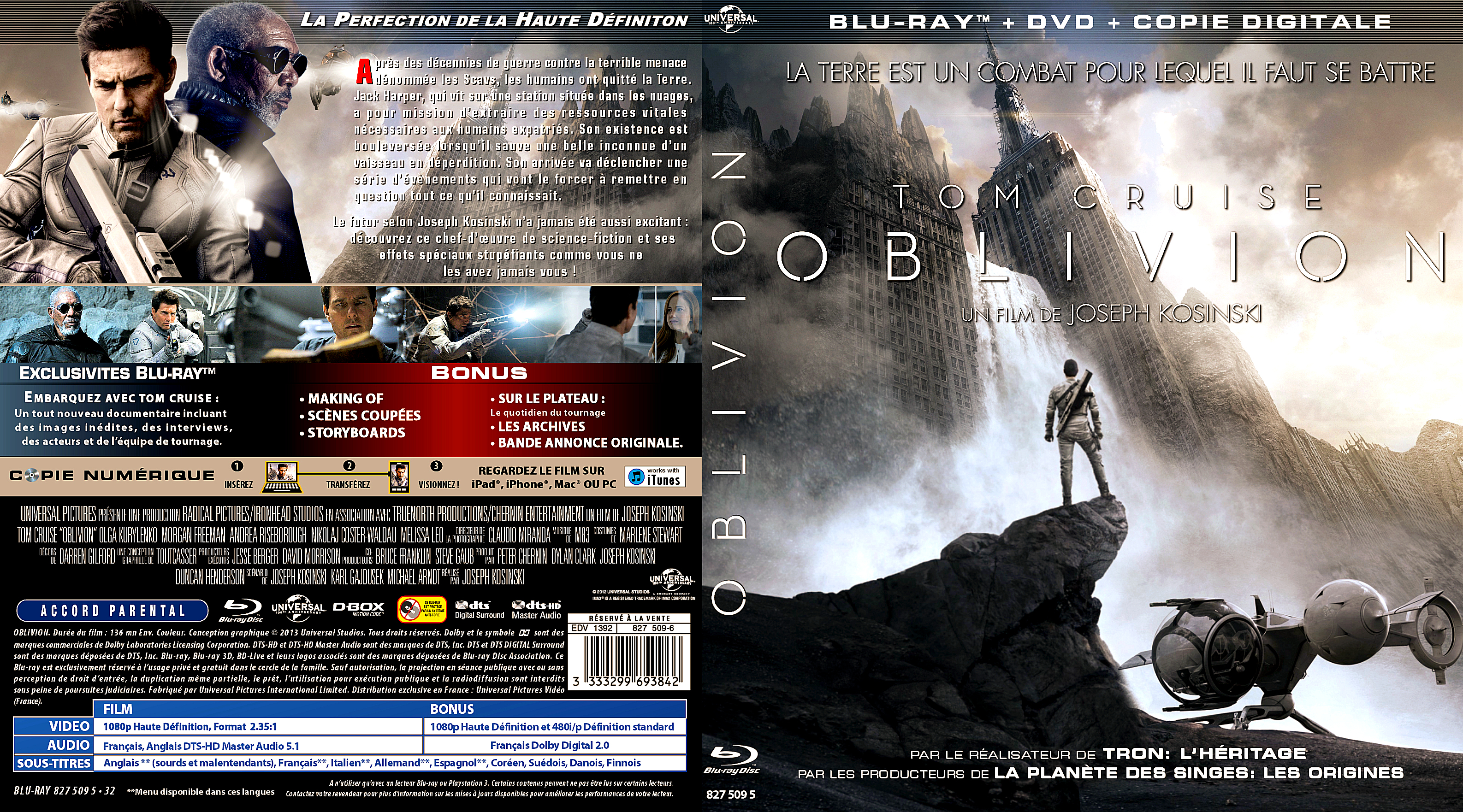 Jaquette DVD Oblivion custom (BLU-RAY)