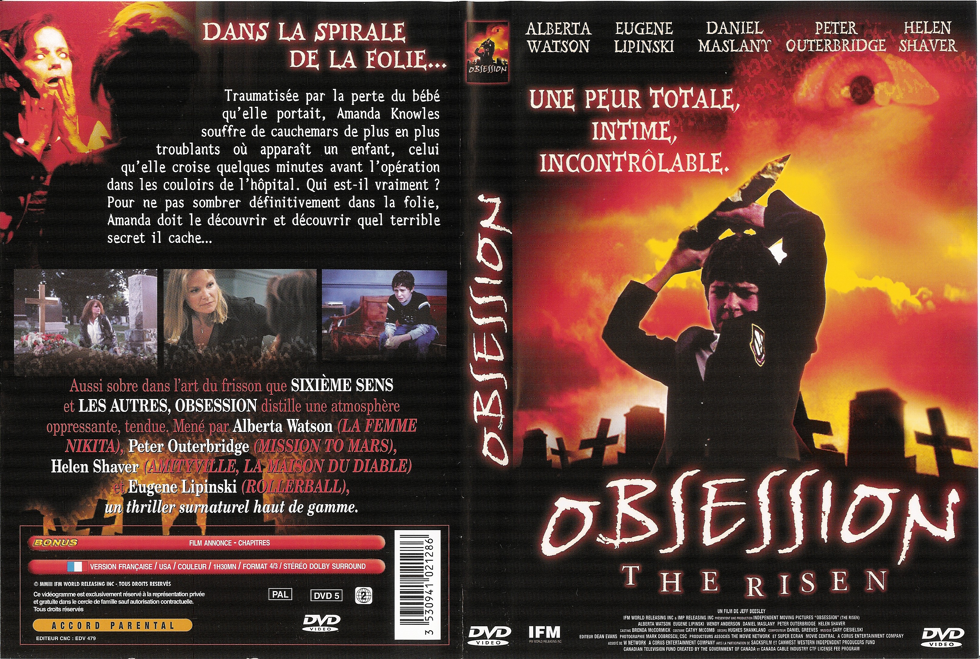Jaquette DVD Obsession the risen