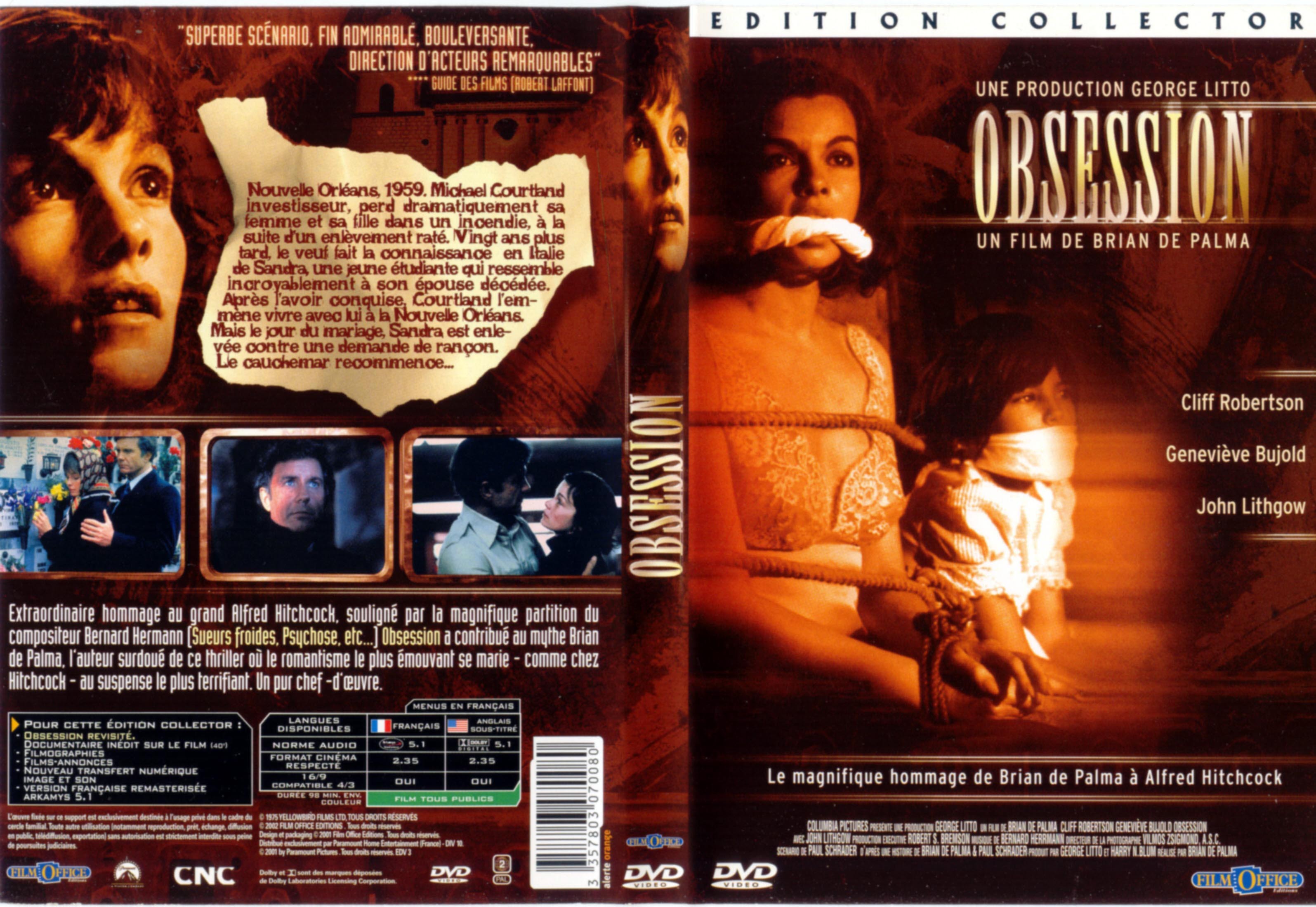 Jaquette DVD Obsession v2